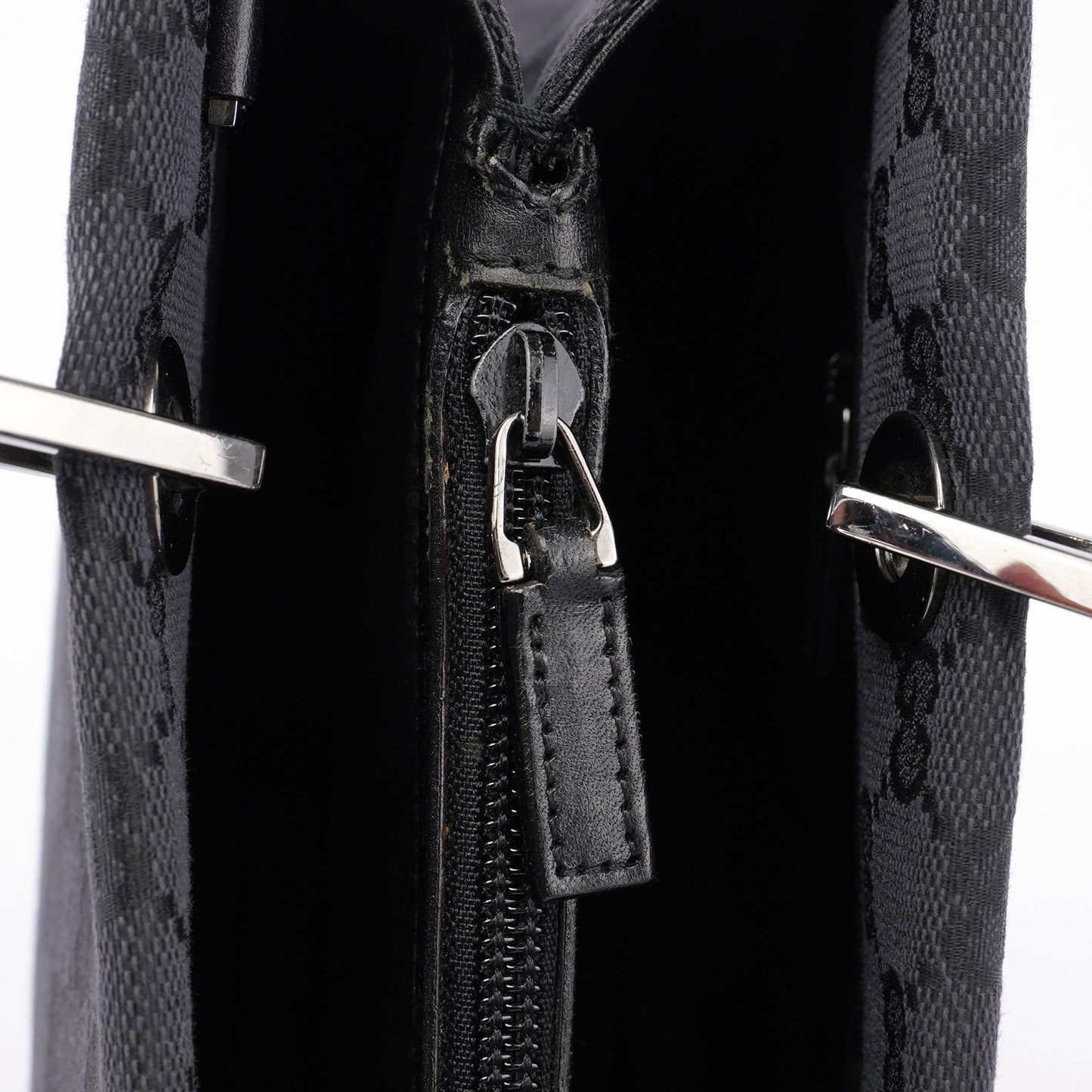 Black GG Bamboo Tote