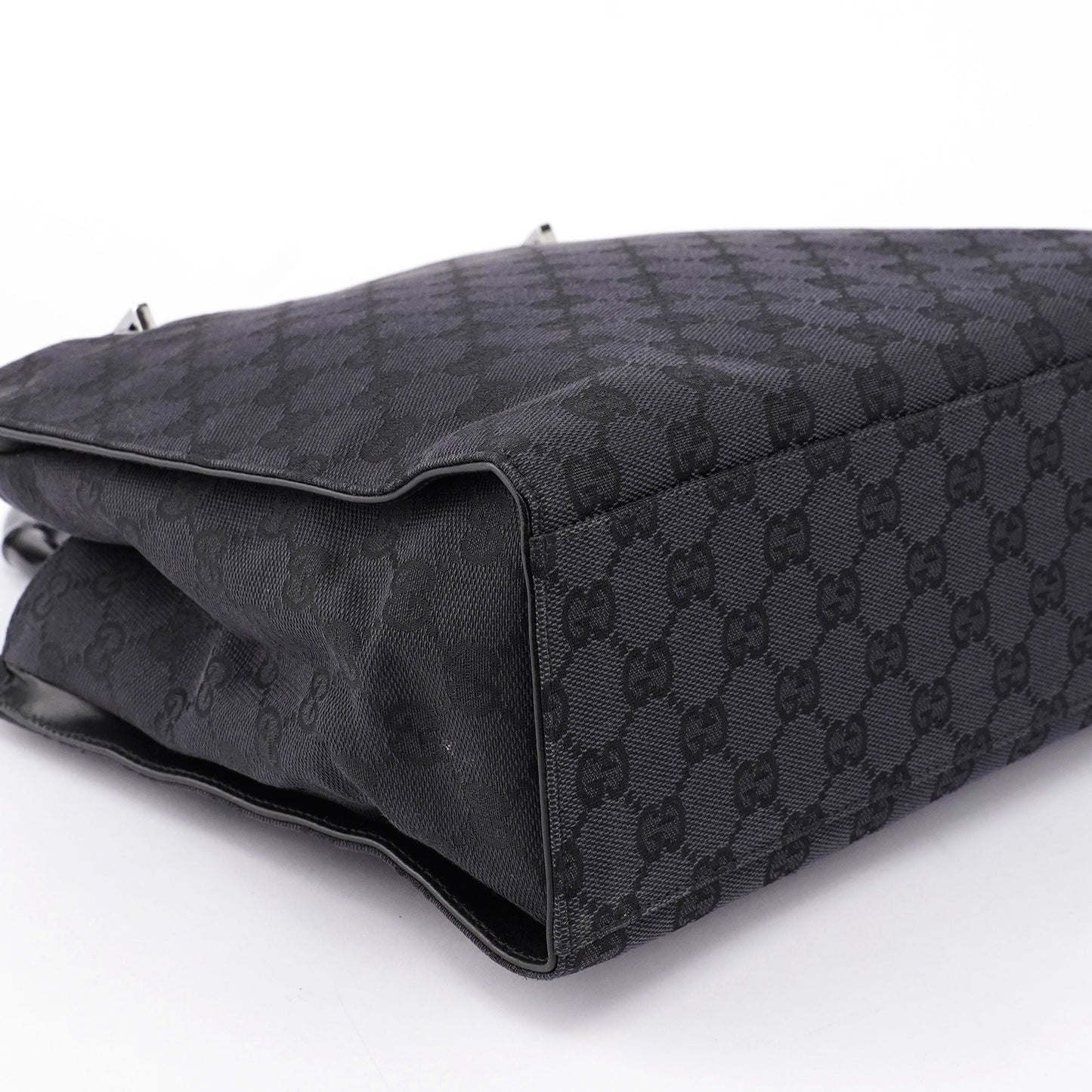 Black GG Bamboo Tote