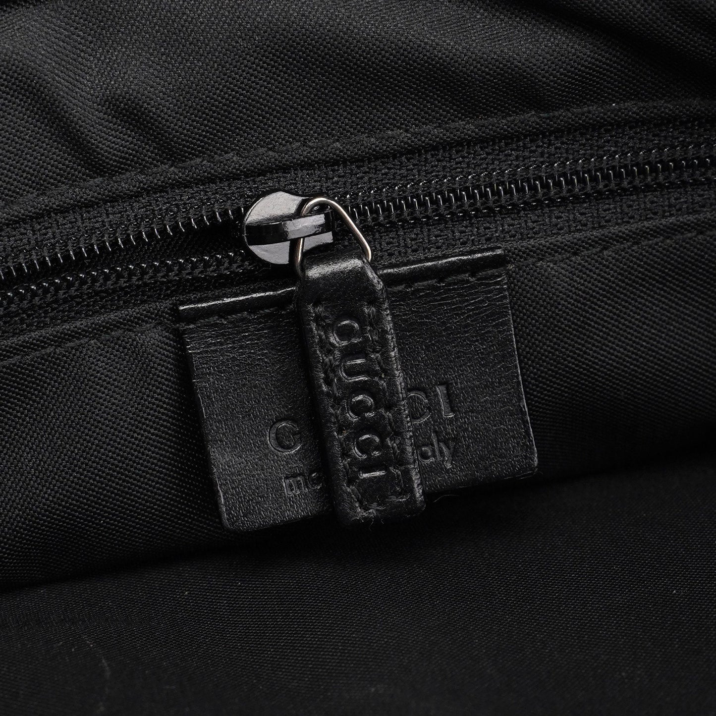 Black GG Bamboo Tote