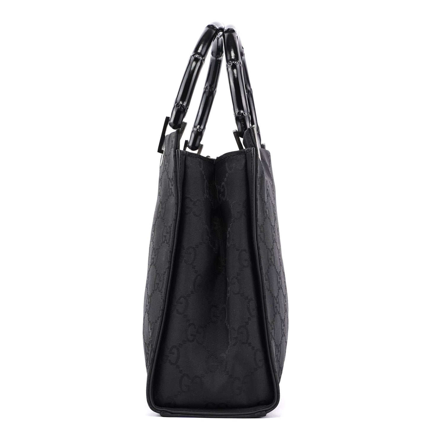 Black GG Bamboo Tote