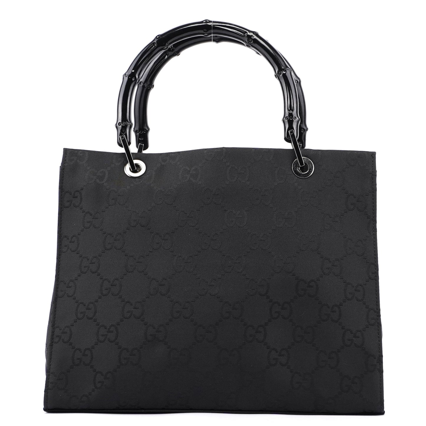 Black GG Bamboo Tote