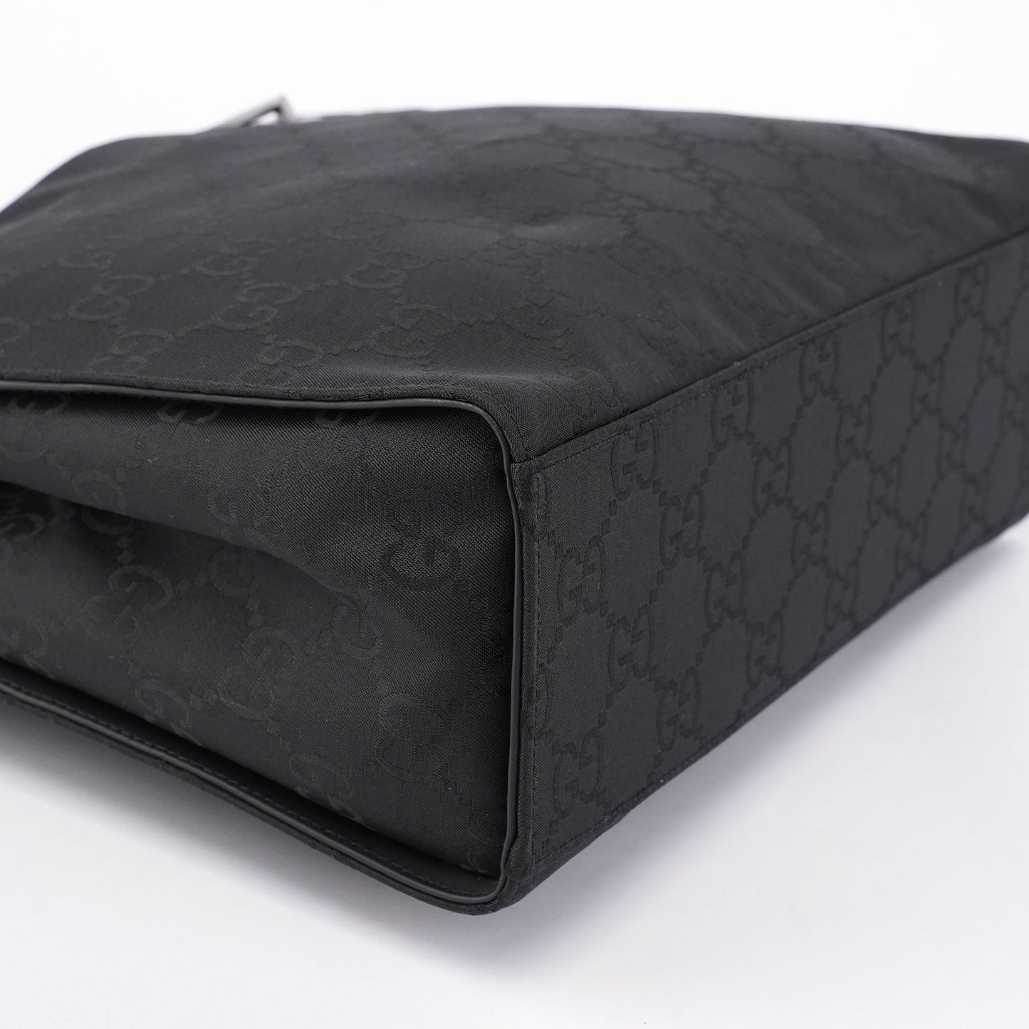 Black GG Bamboo Tote