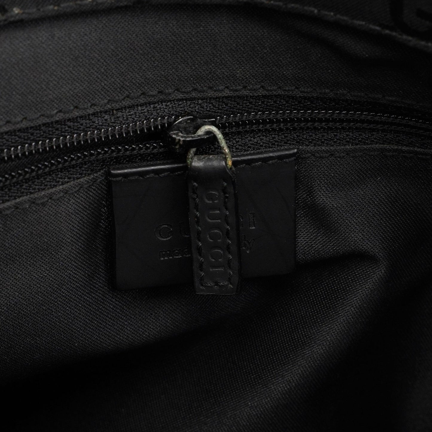 Black GG Bamboo Tote