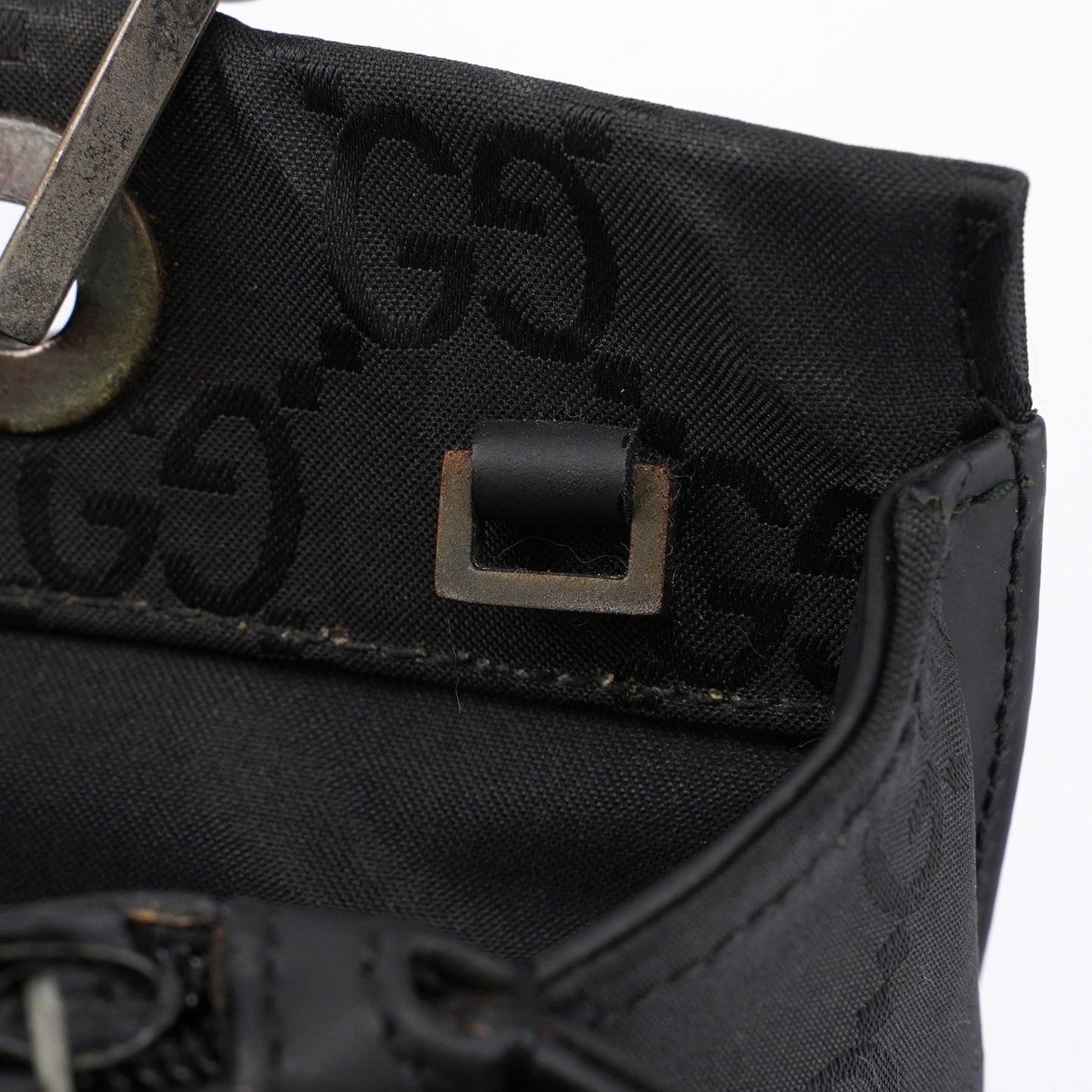 Black GG Bamboo Tote