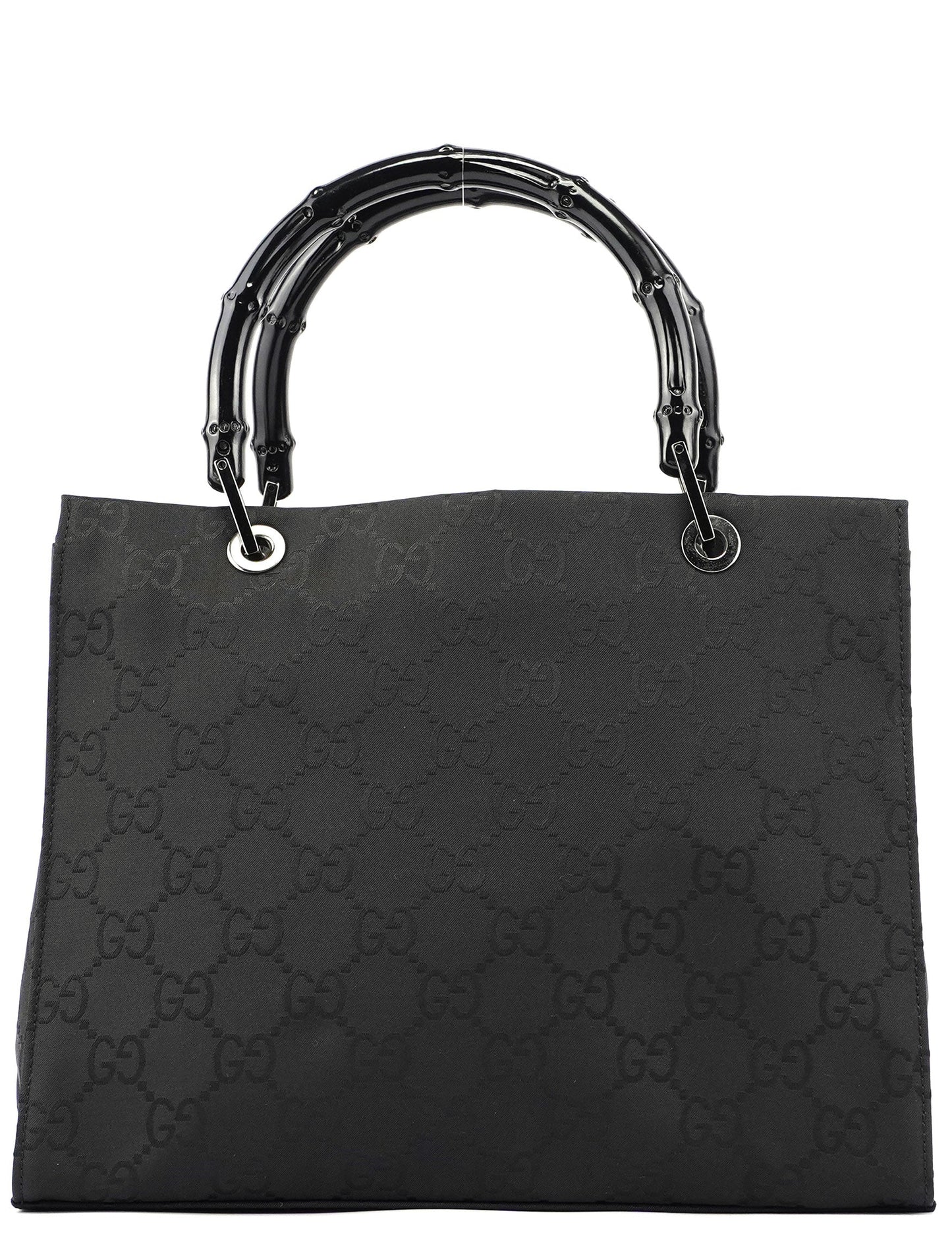Black GG Bamboo Tote