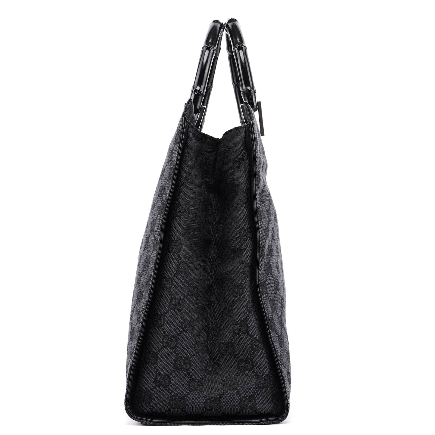 Black GG Bamboo Tote