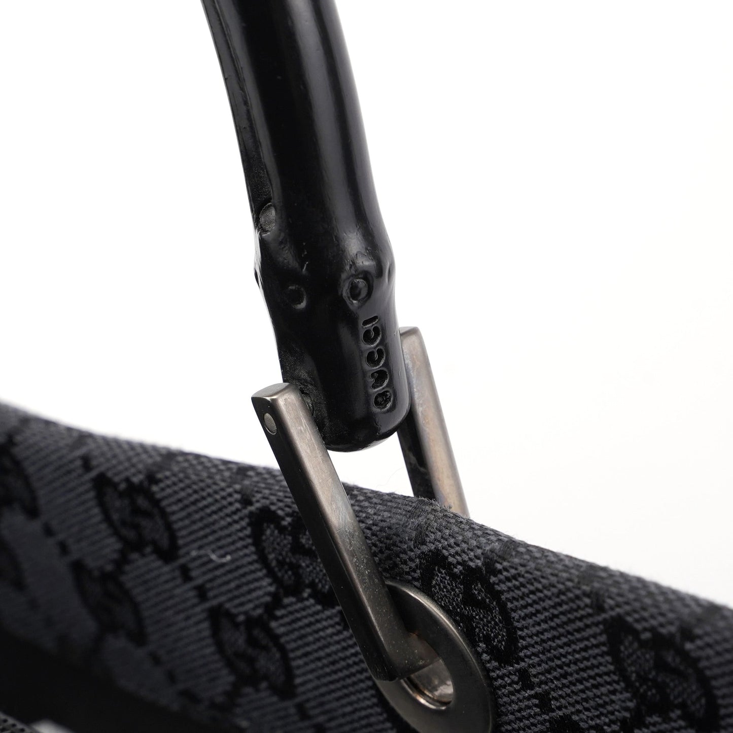 Black GG Bamboo Tote