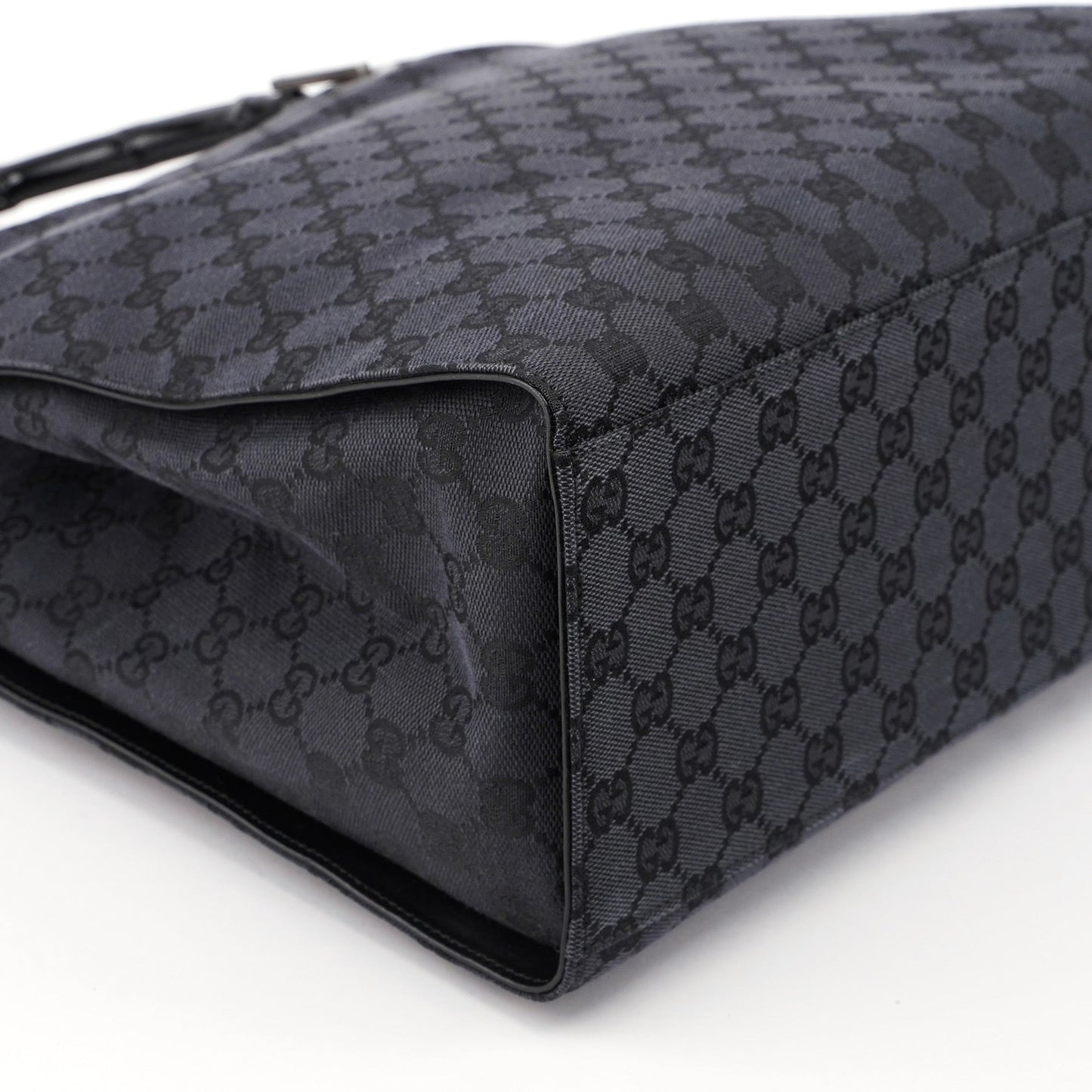 Black GG Bamboo Tote