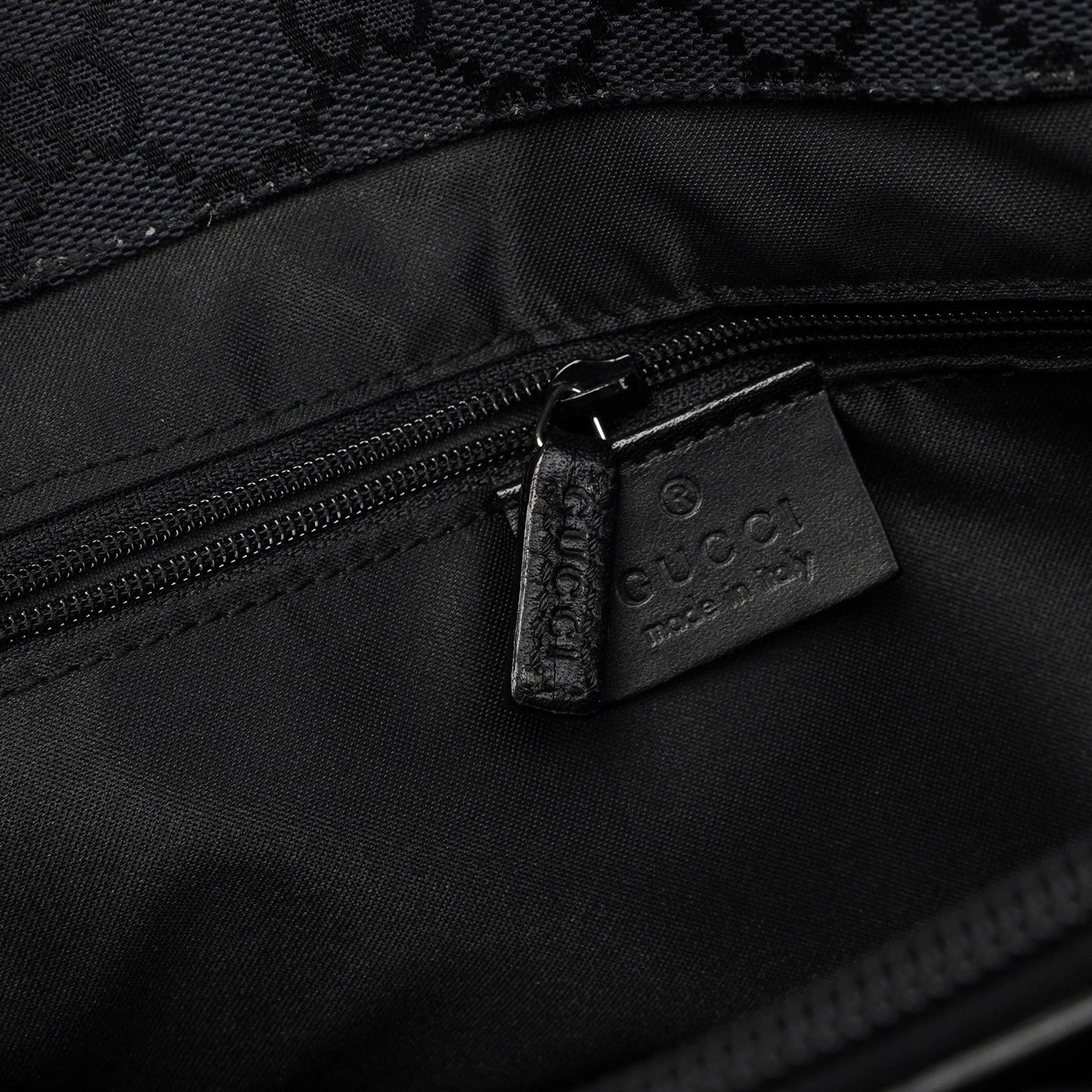 Black GG Bamboo Tote