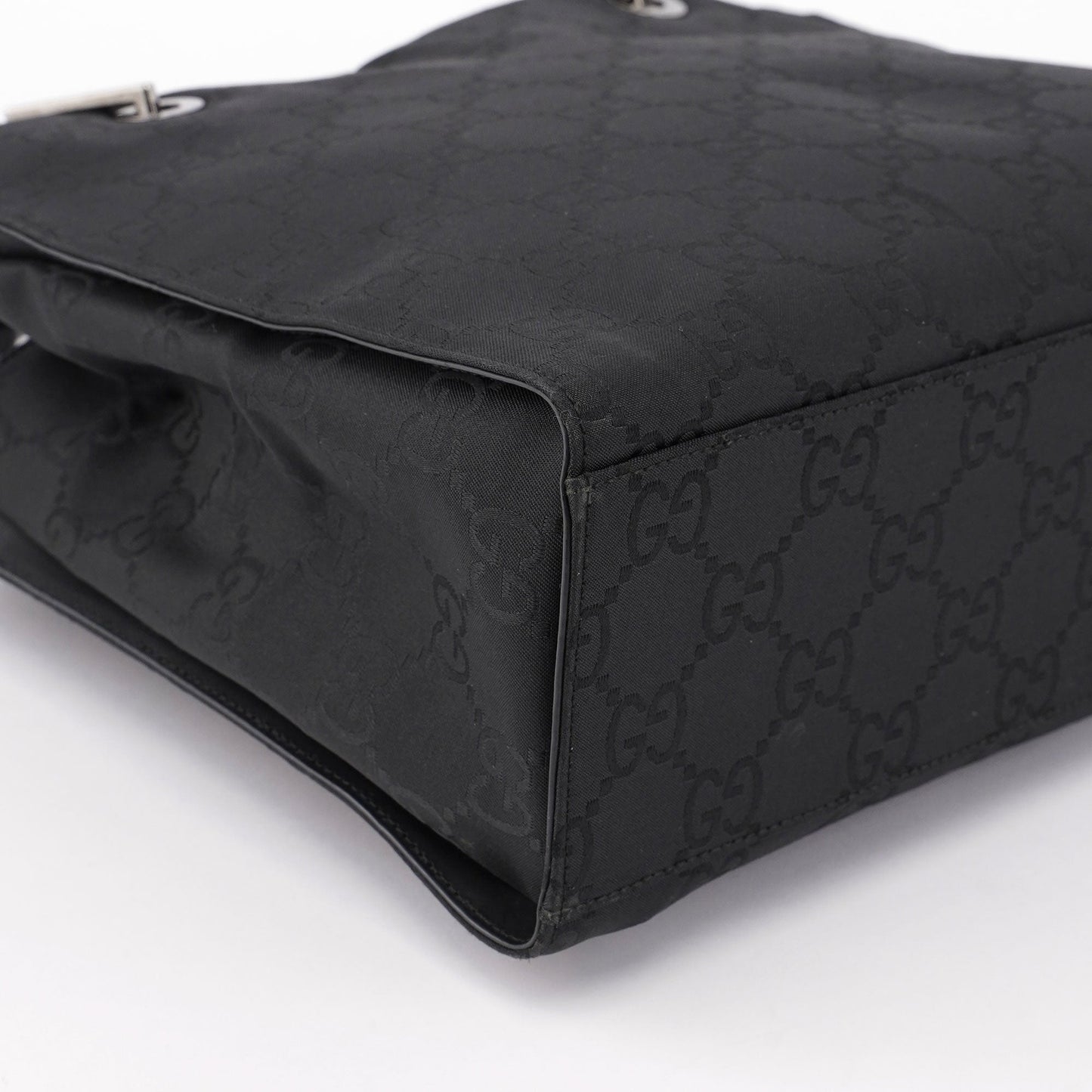 Black GG Bamboo Tote