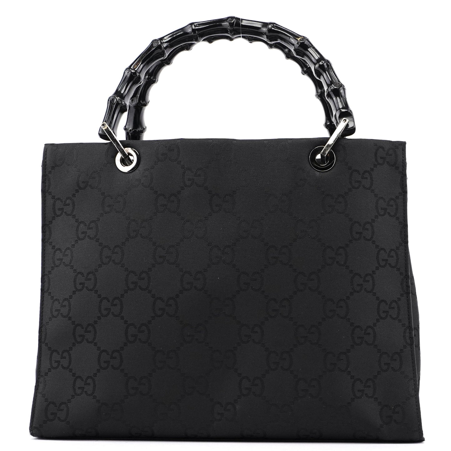 Black GG Bamboo Tote