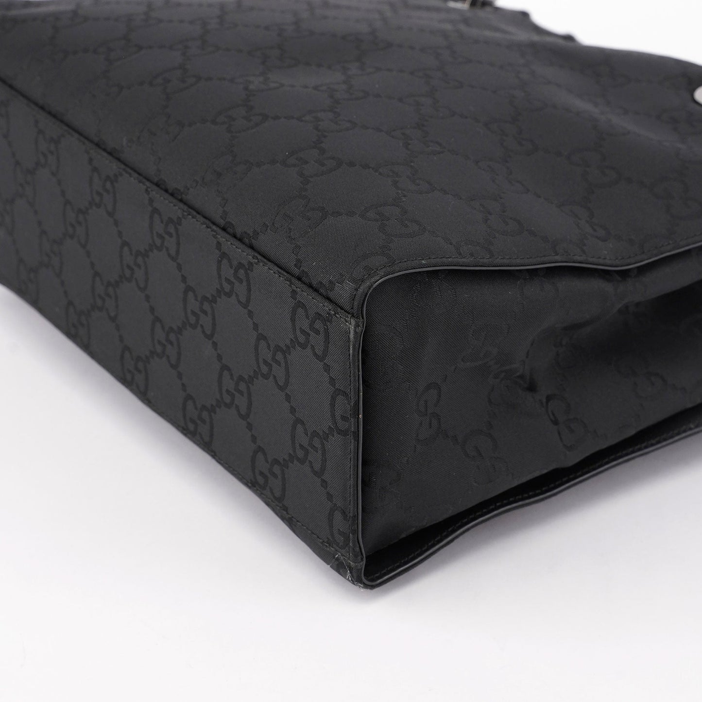 Black GG Bamboo Tote