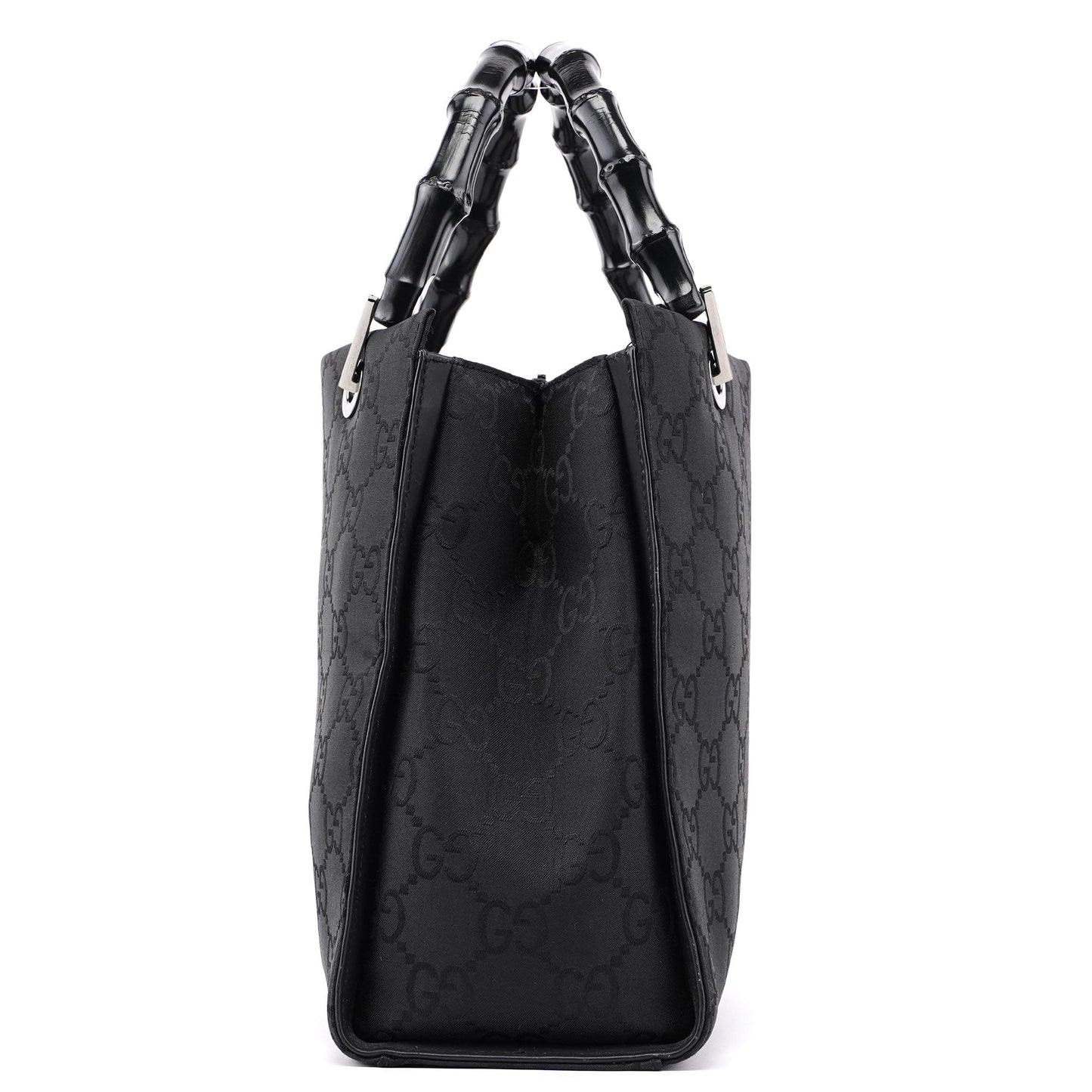 Black GG Bamboo Tote