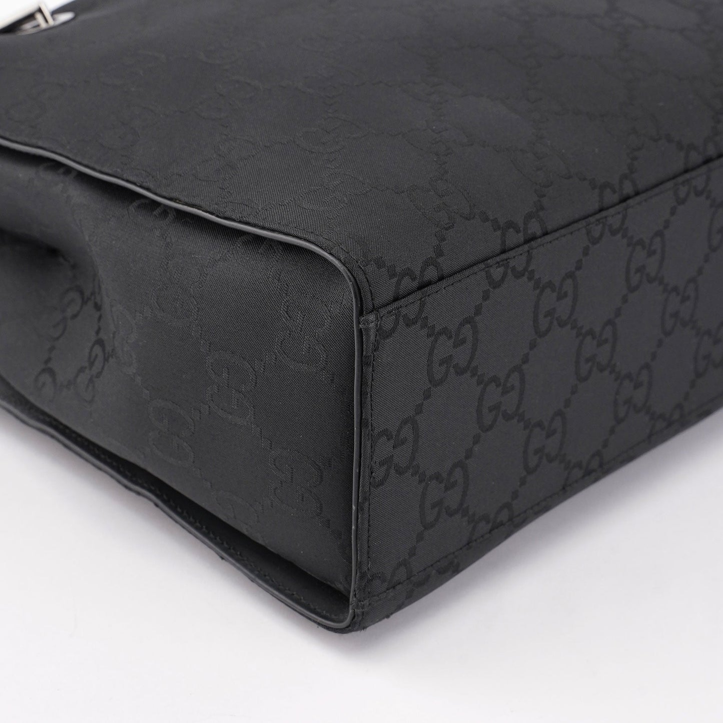 Black GG Bamboo Tote