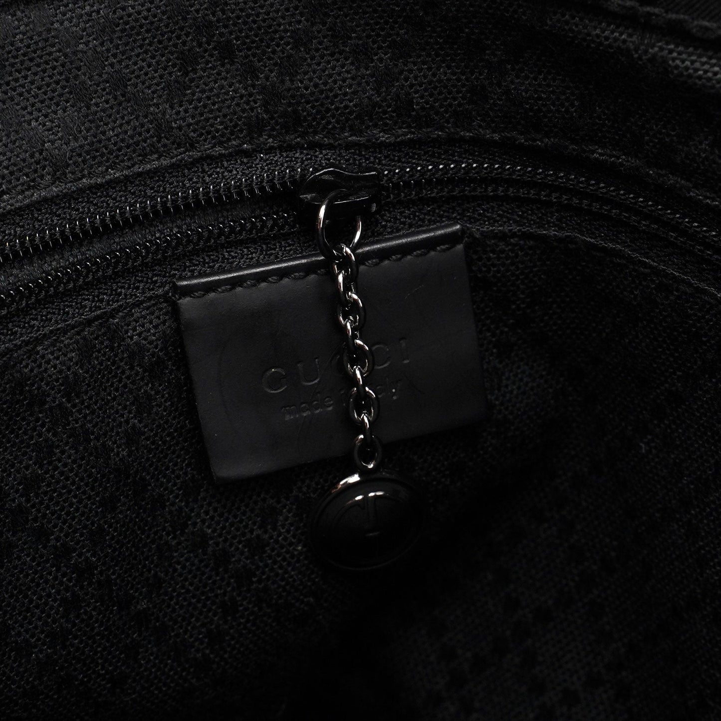 Black GG Bamboo Tote