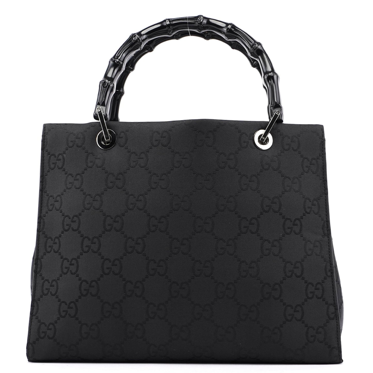 Black GG Bamboo Tote