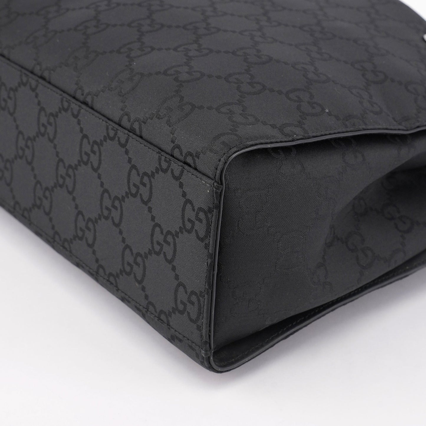 Black GG Bamboo Tote