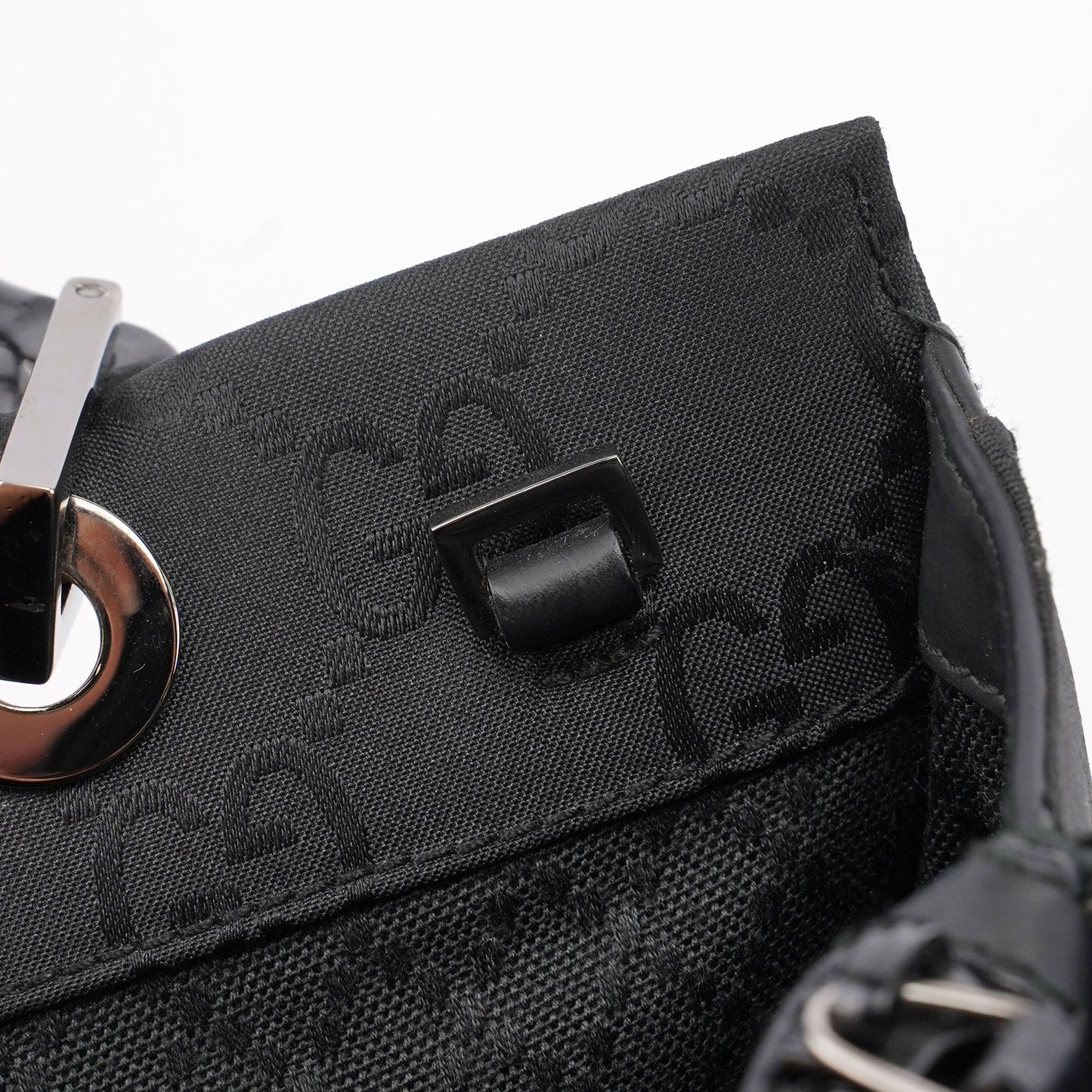 Black GG Bamboo Tote