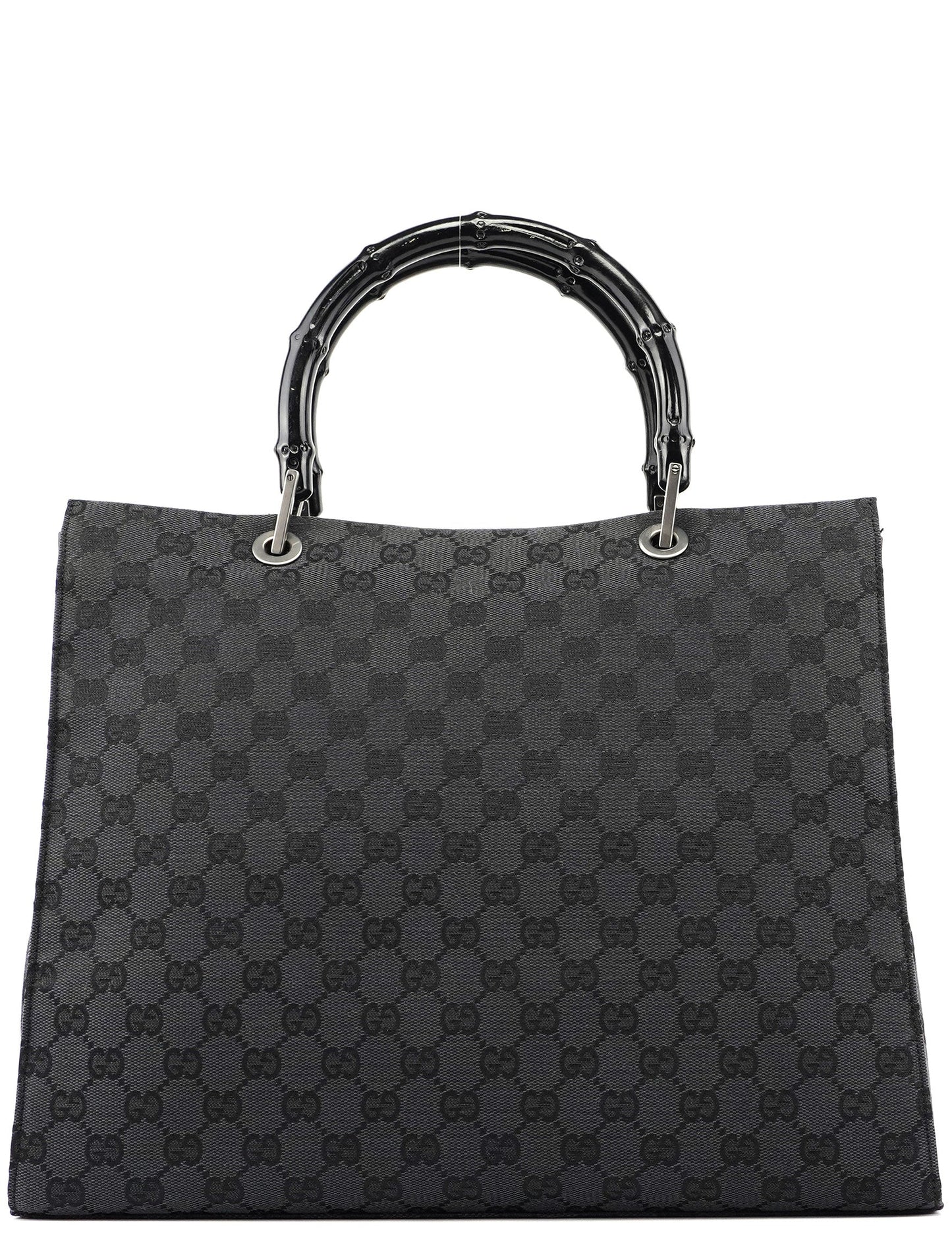 Black GG Bamboo Tote
