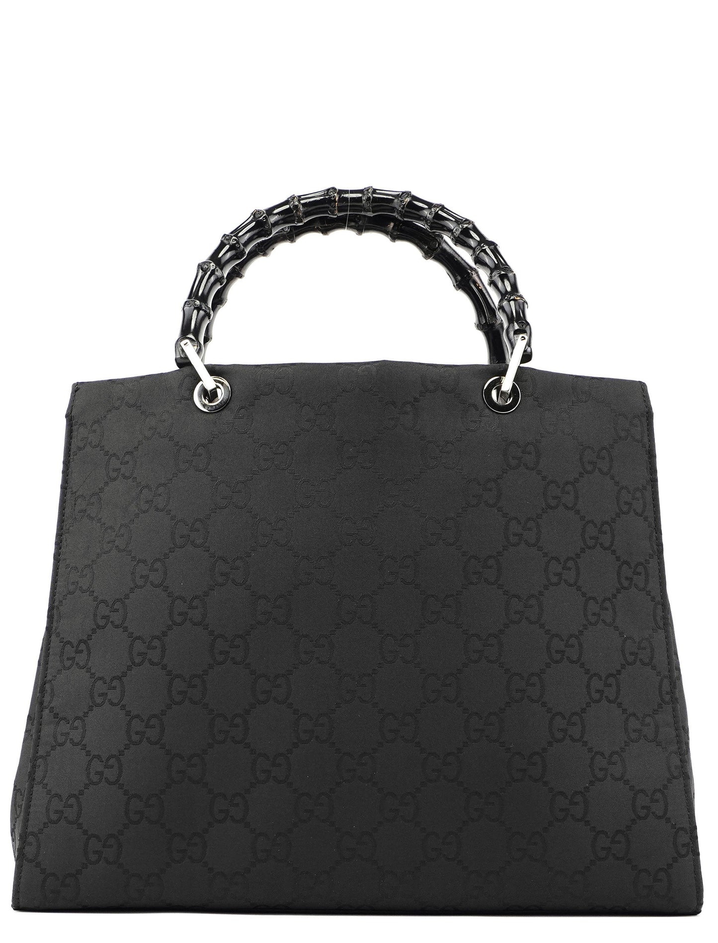 Black GG Bamboo Tote