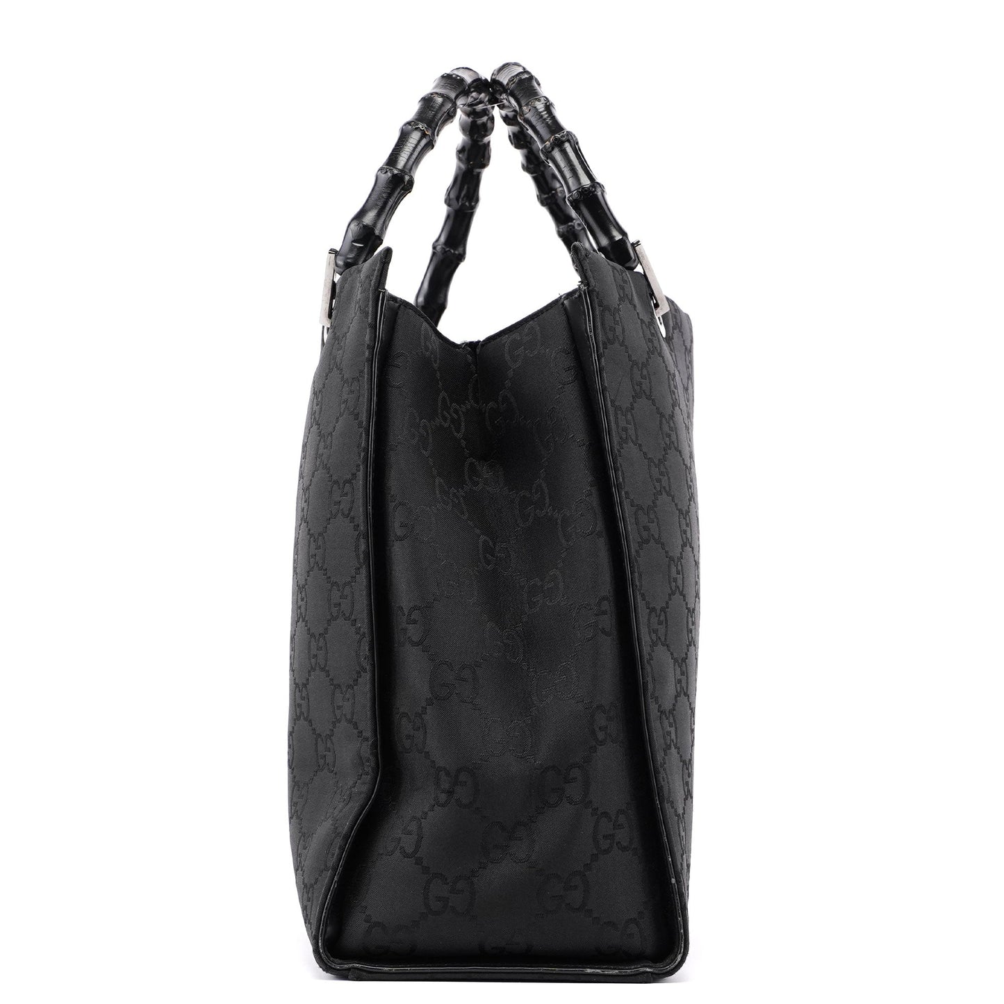 Black GG Bamboo Tote