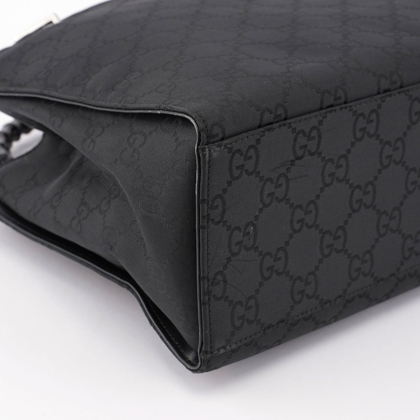 Black GG Bamboo Tote