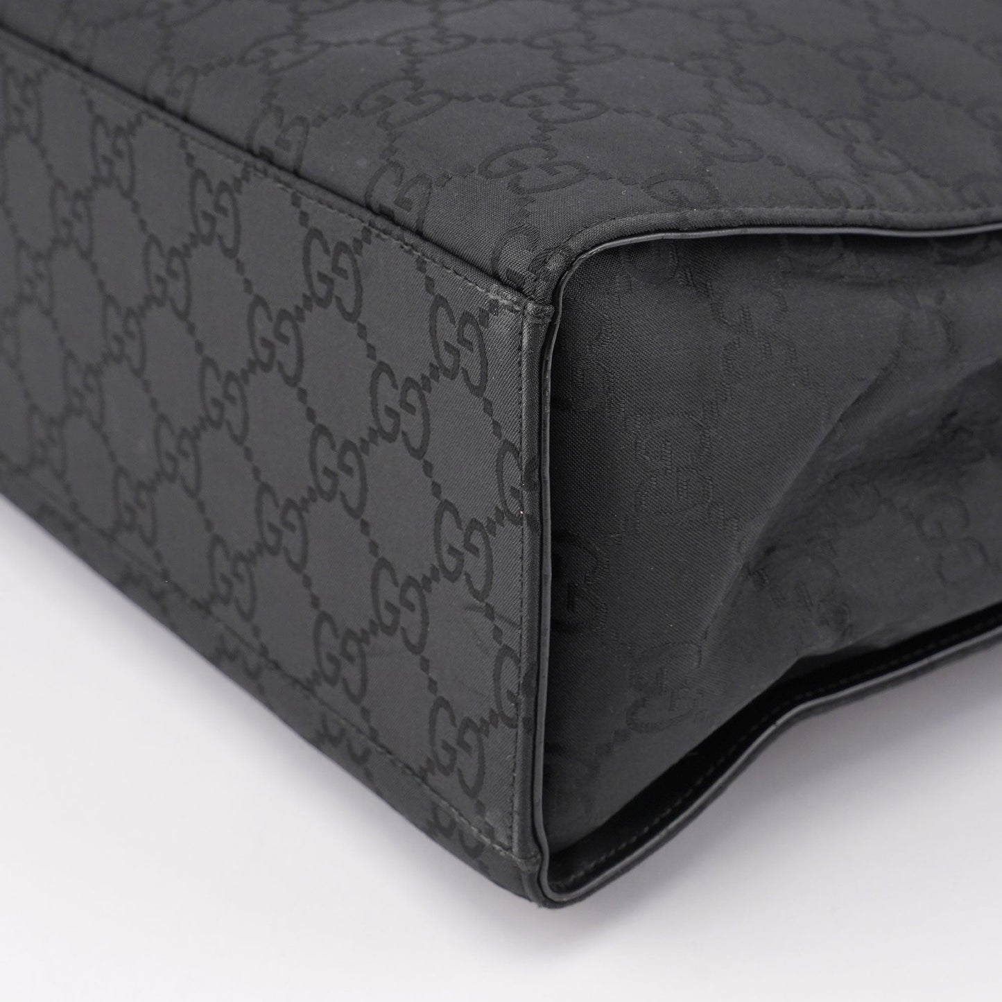 Black GG Bamboo Tote