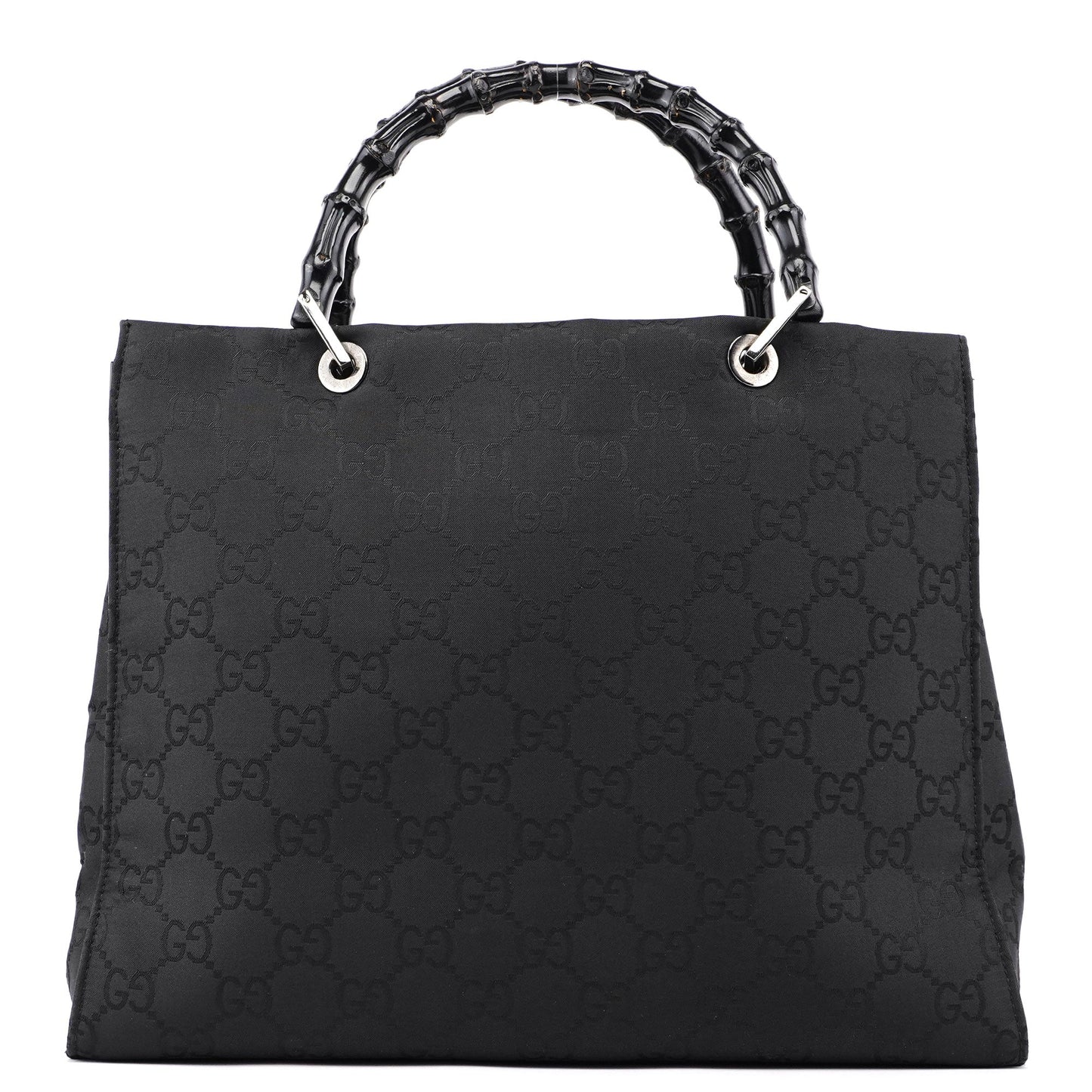 Black GG Bamboo Tote