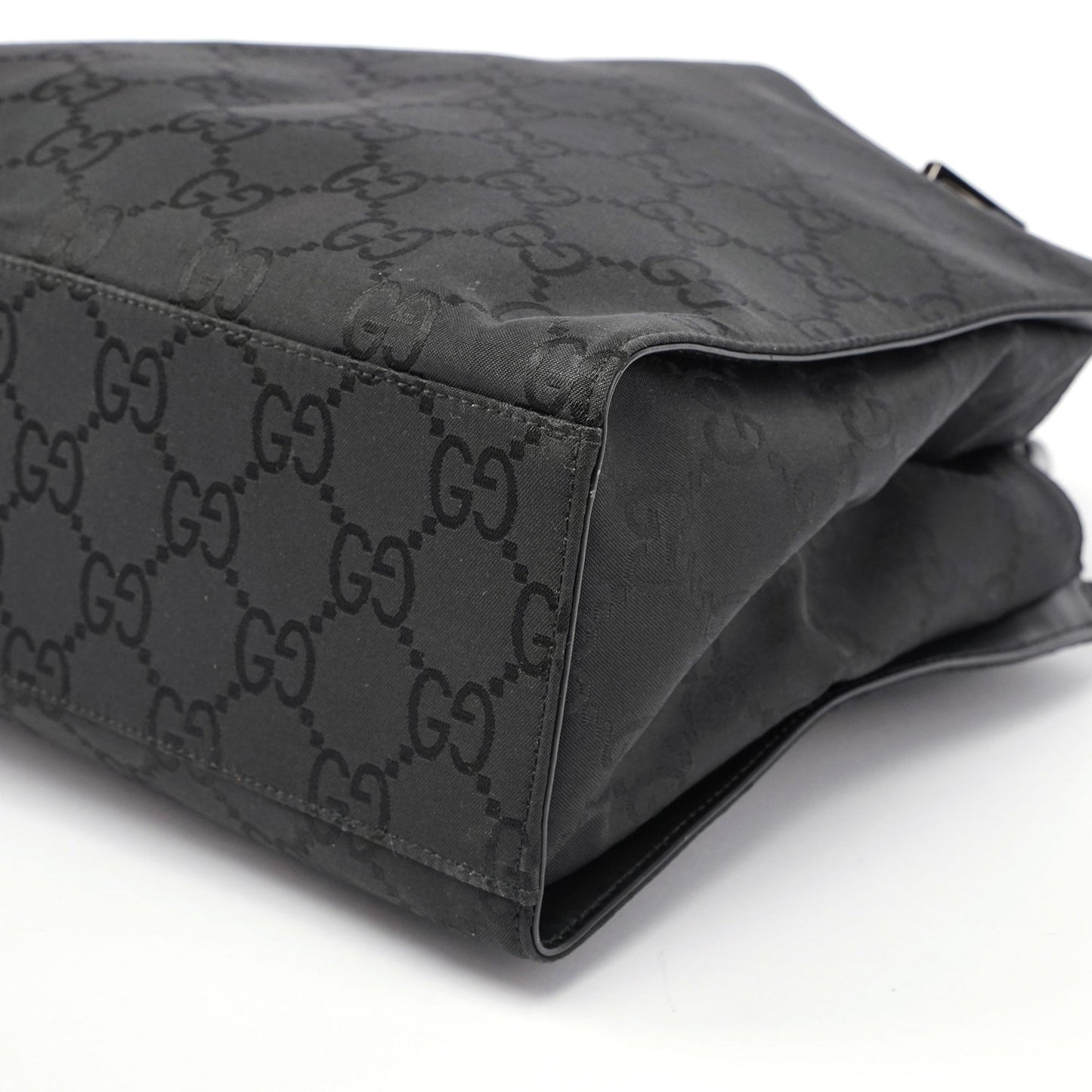 Black GG Bamboo Tote Bag