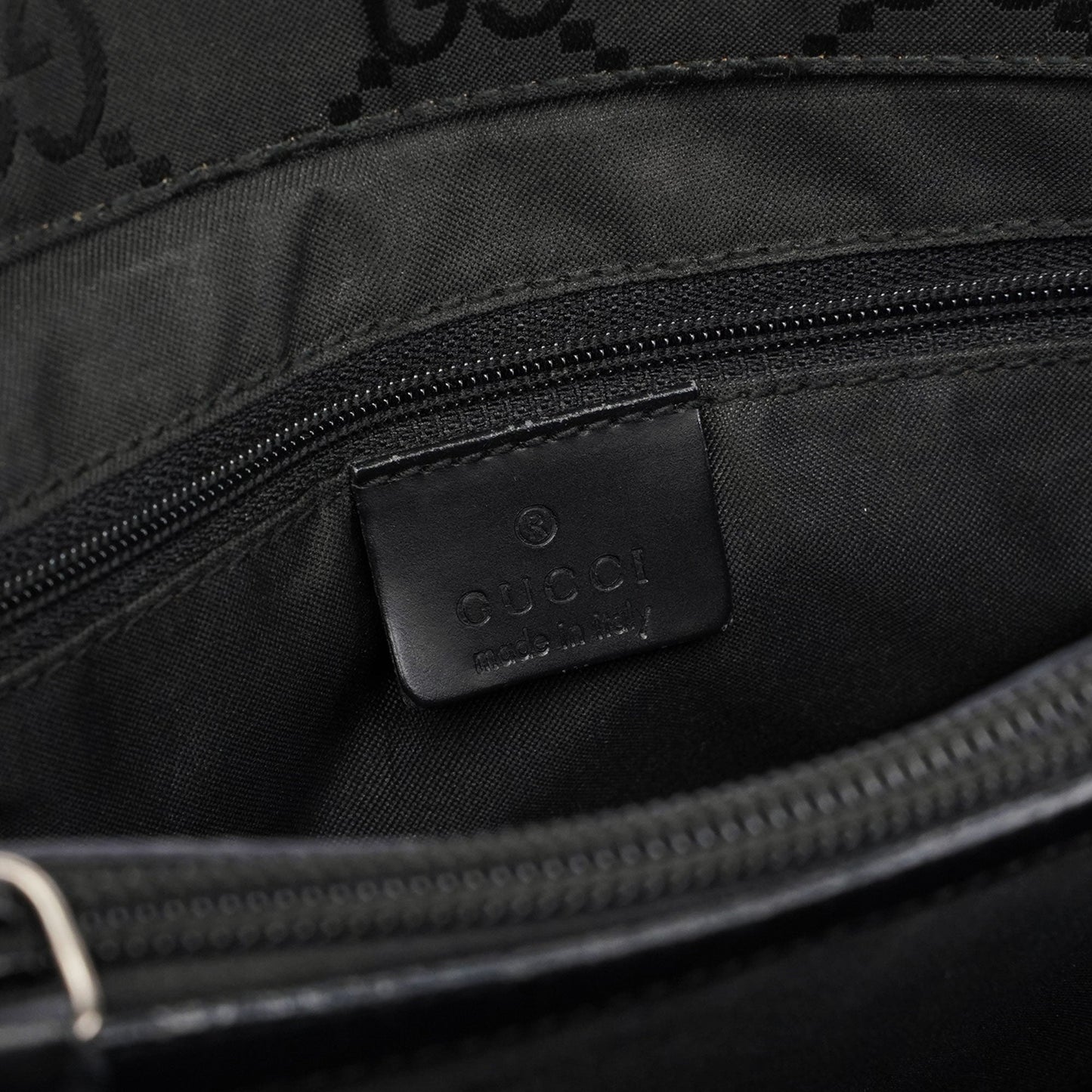 Black GG Bamboo Tote Bag