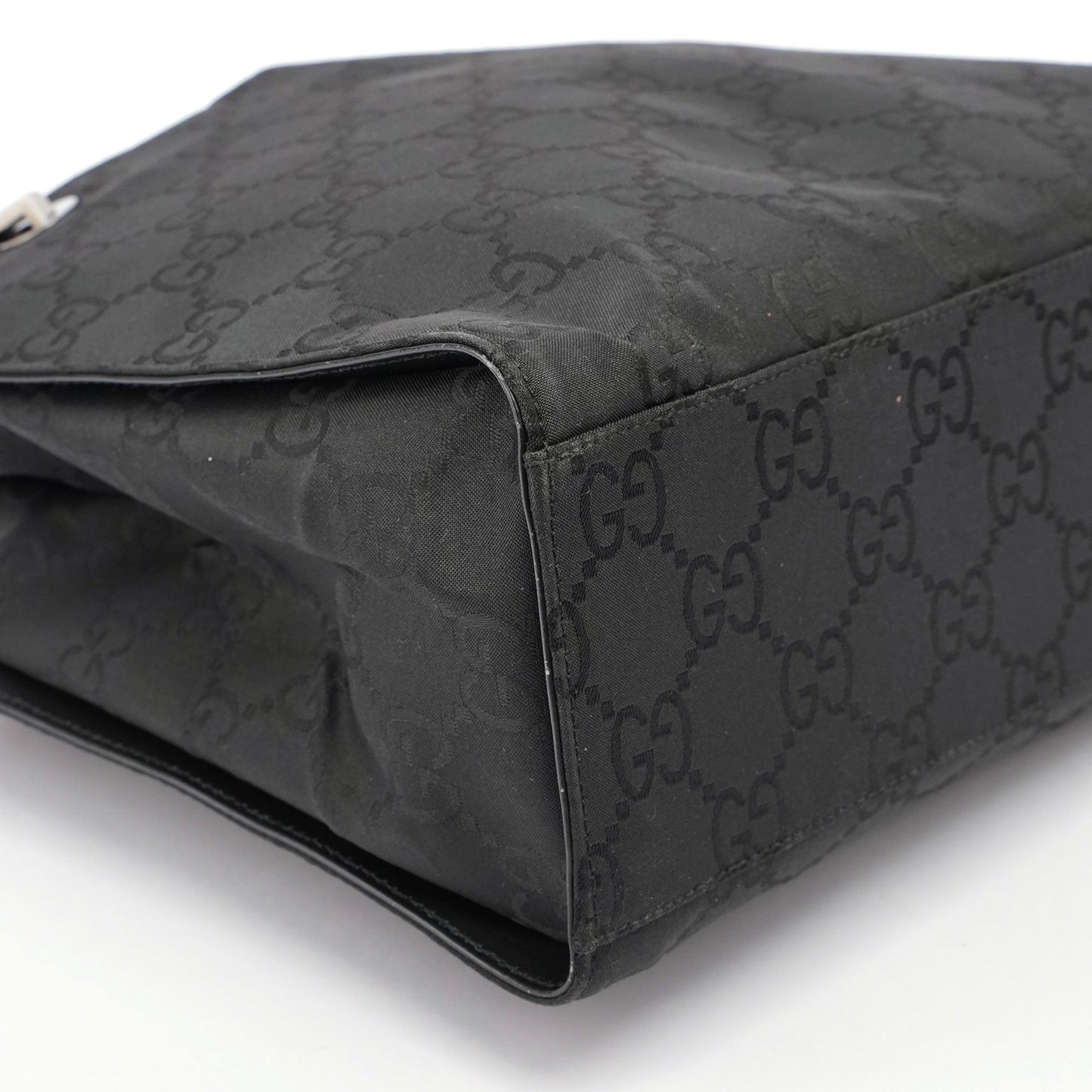 Black GG Bamboo Tote Bag