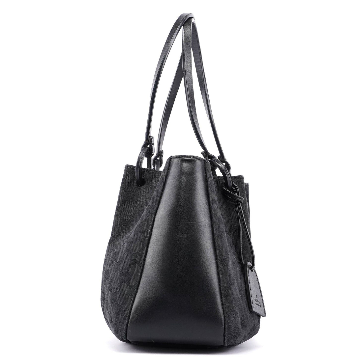 Black GG Canvas Calfskin Tote