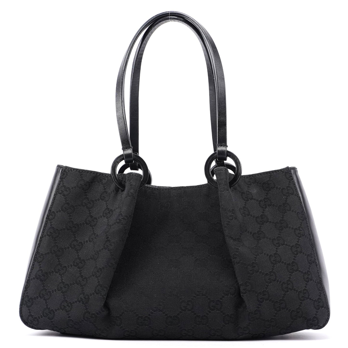 Black GG Canvas Calfskin Tote