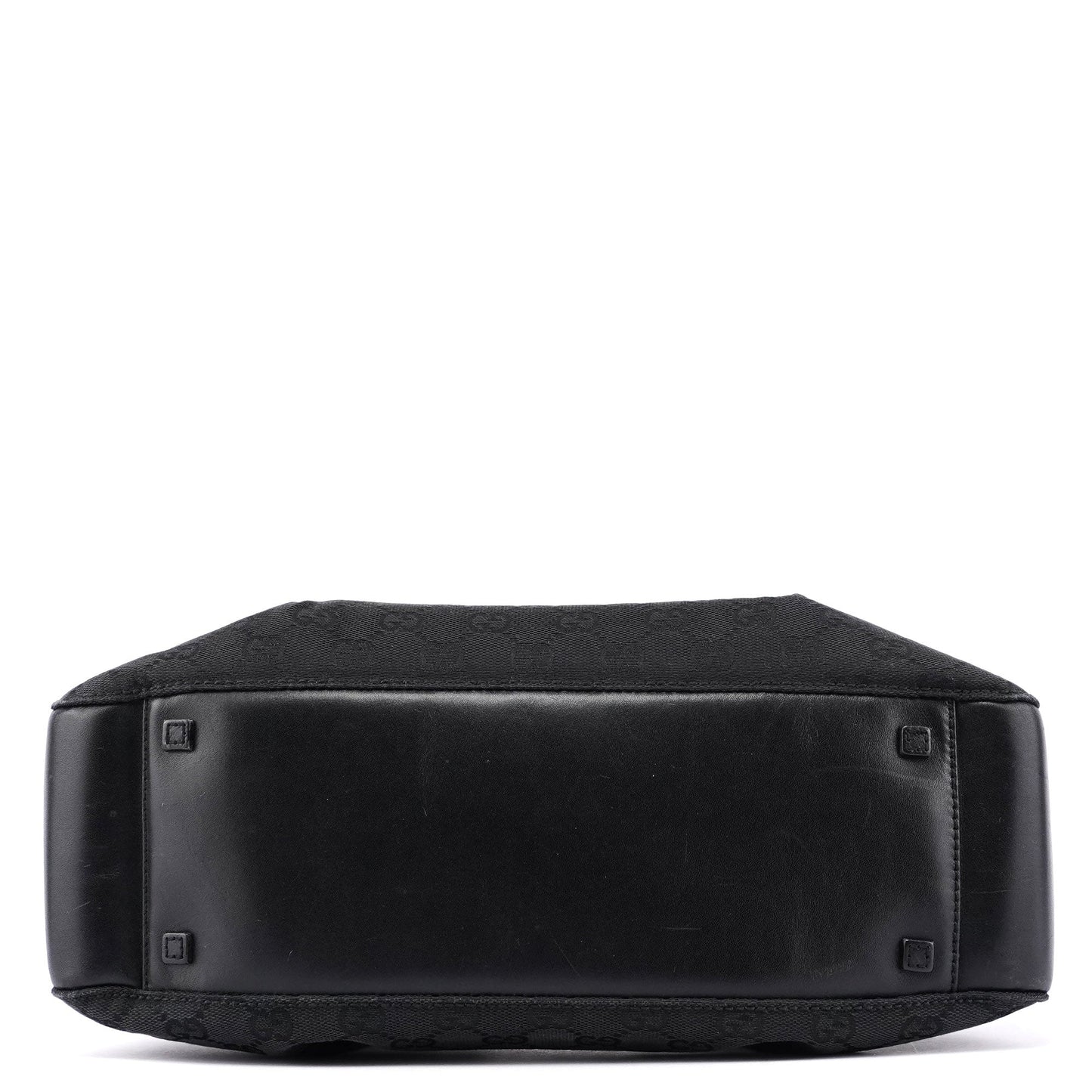 Black GG Canvas Calfskin Tote