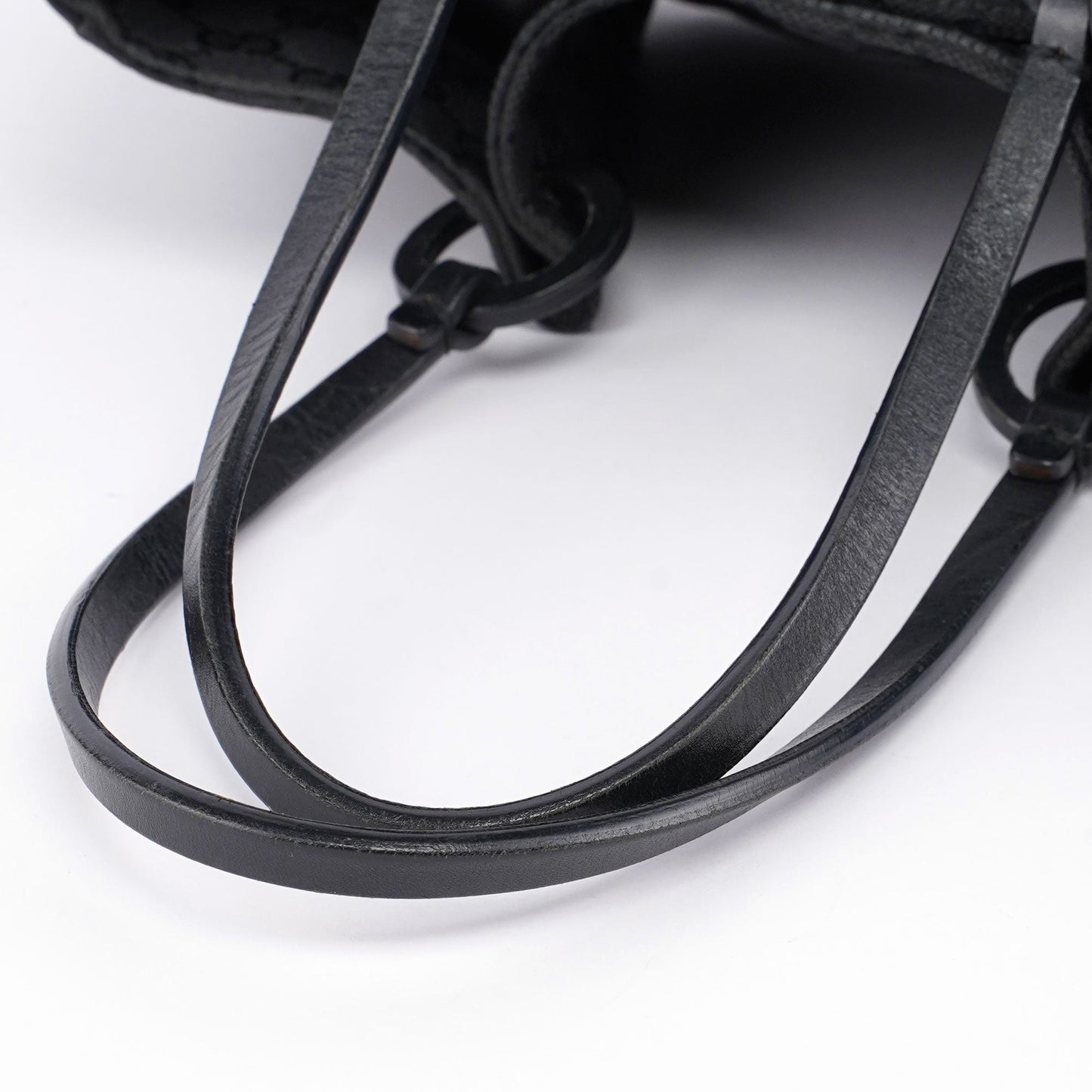 Black GG Canvas Calfskin Tote