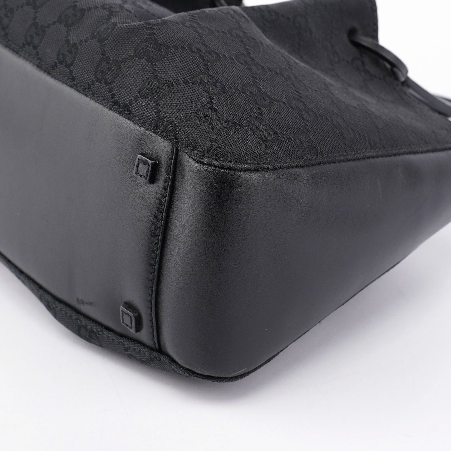 Black GG Canvas Calfskin Tote