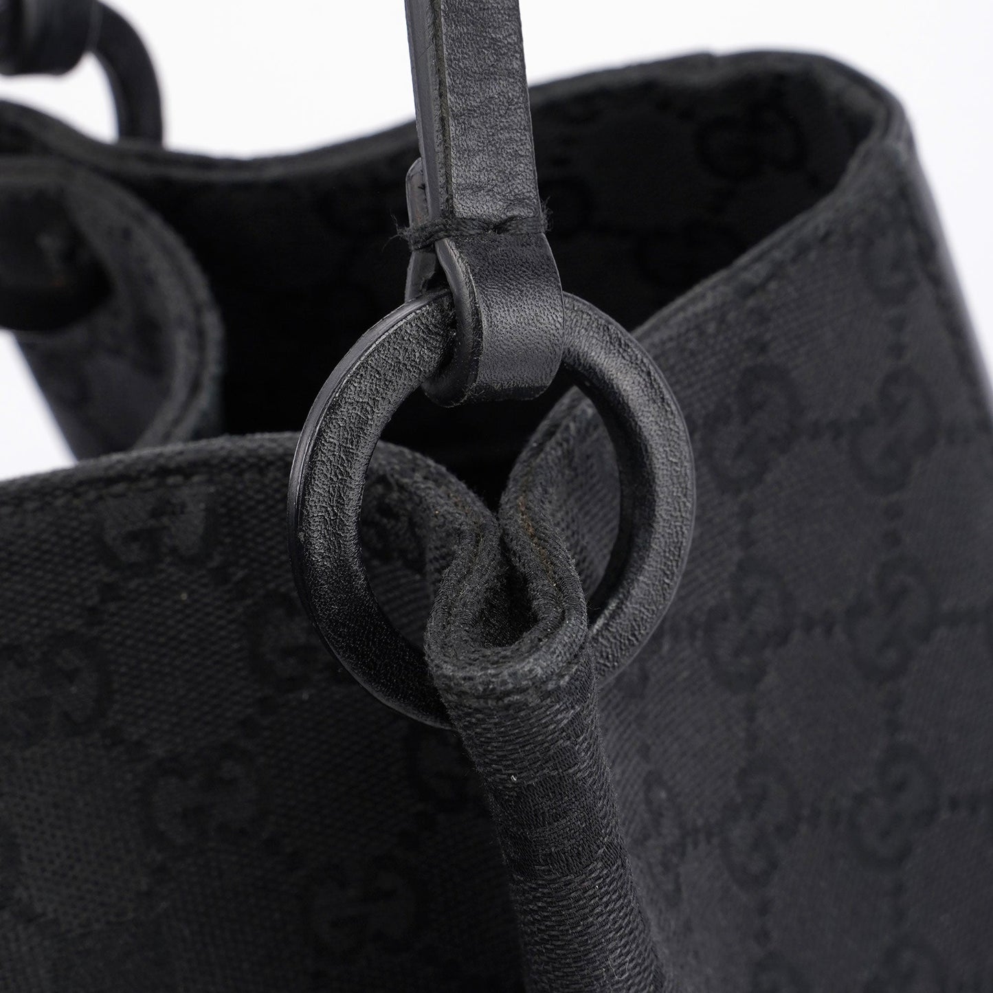 Black GG Canvas Calfskin Tote