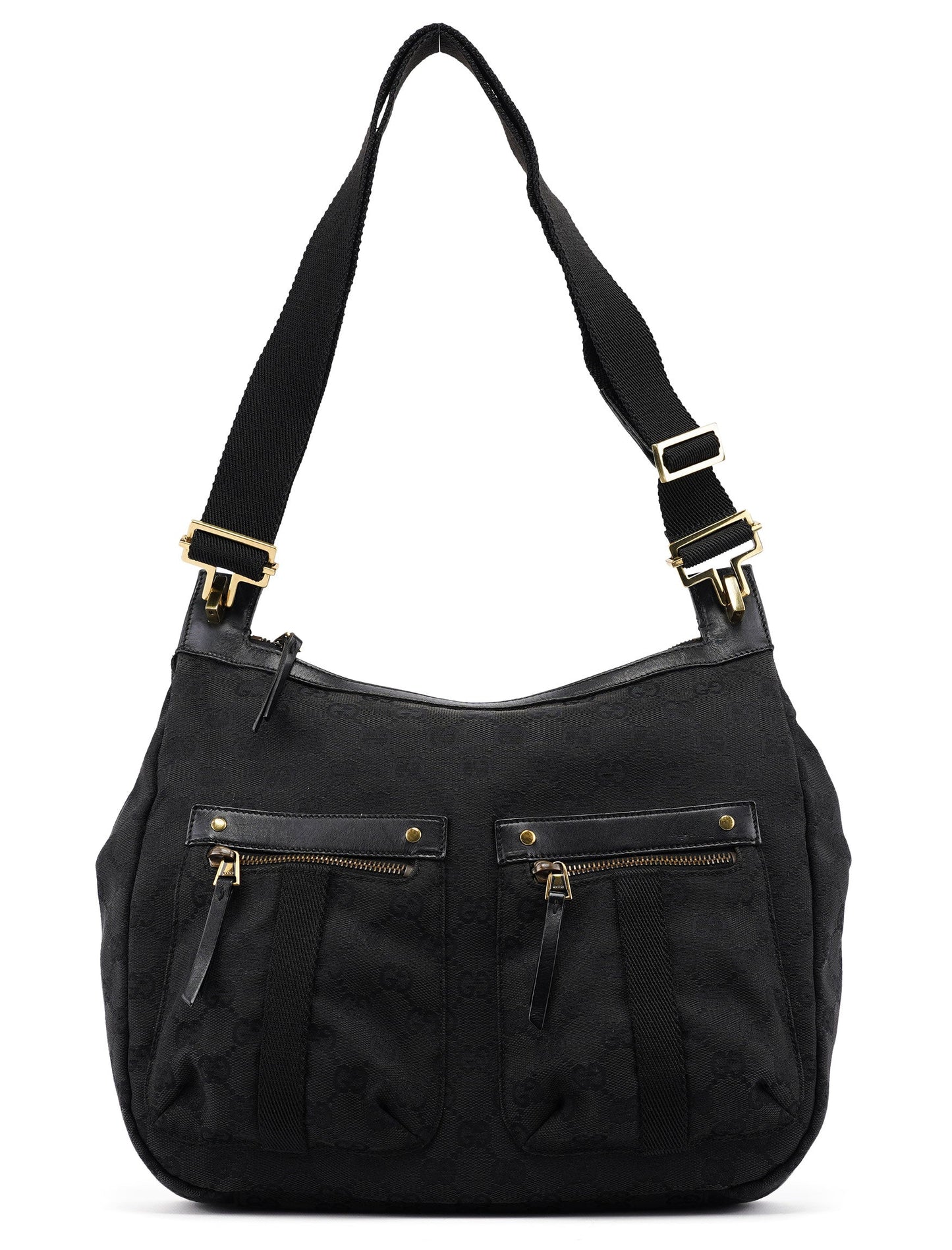 Black GG Canvas Crossbody Bag
