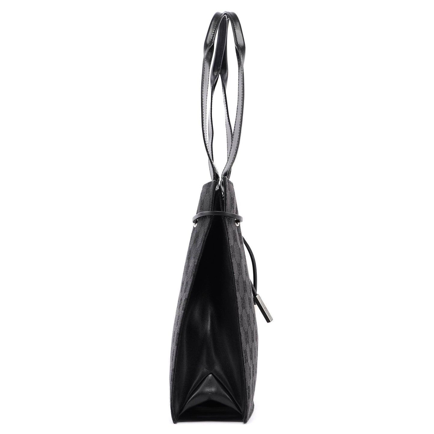 Black GG Canvas Drawstring Tote