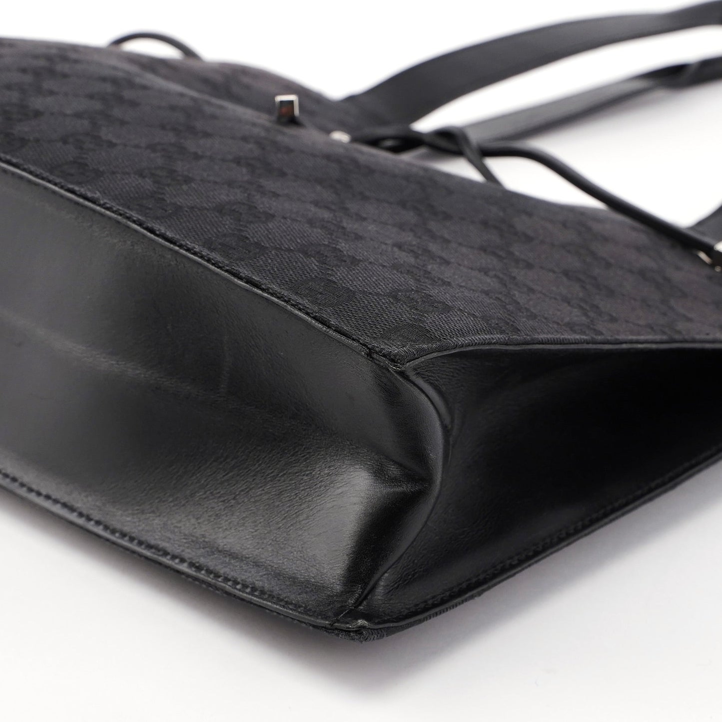 Black GG Canvas Drawstring Tote