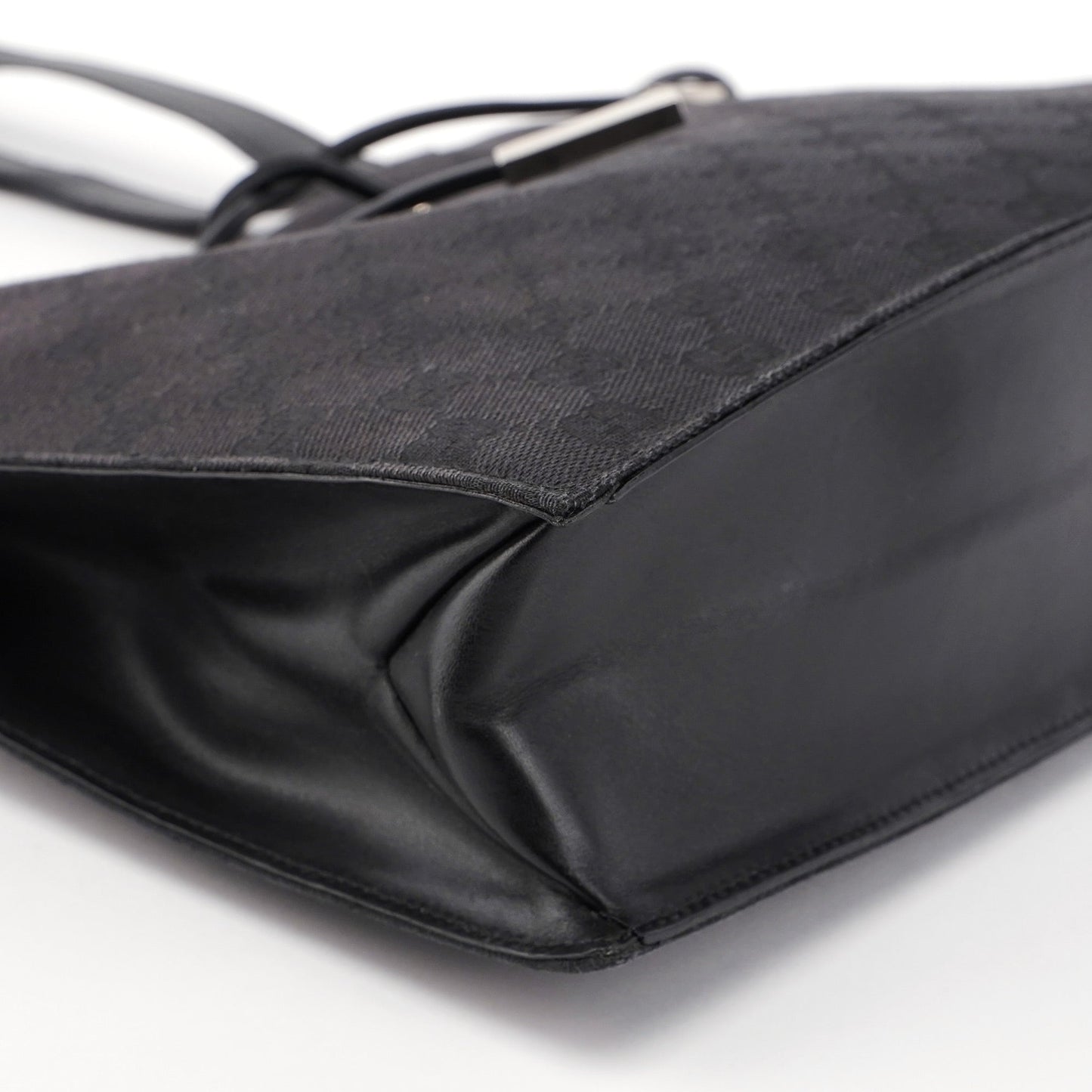 Black GG Canvas Drawstring Tote