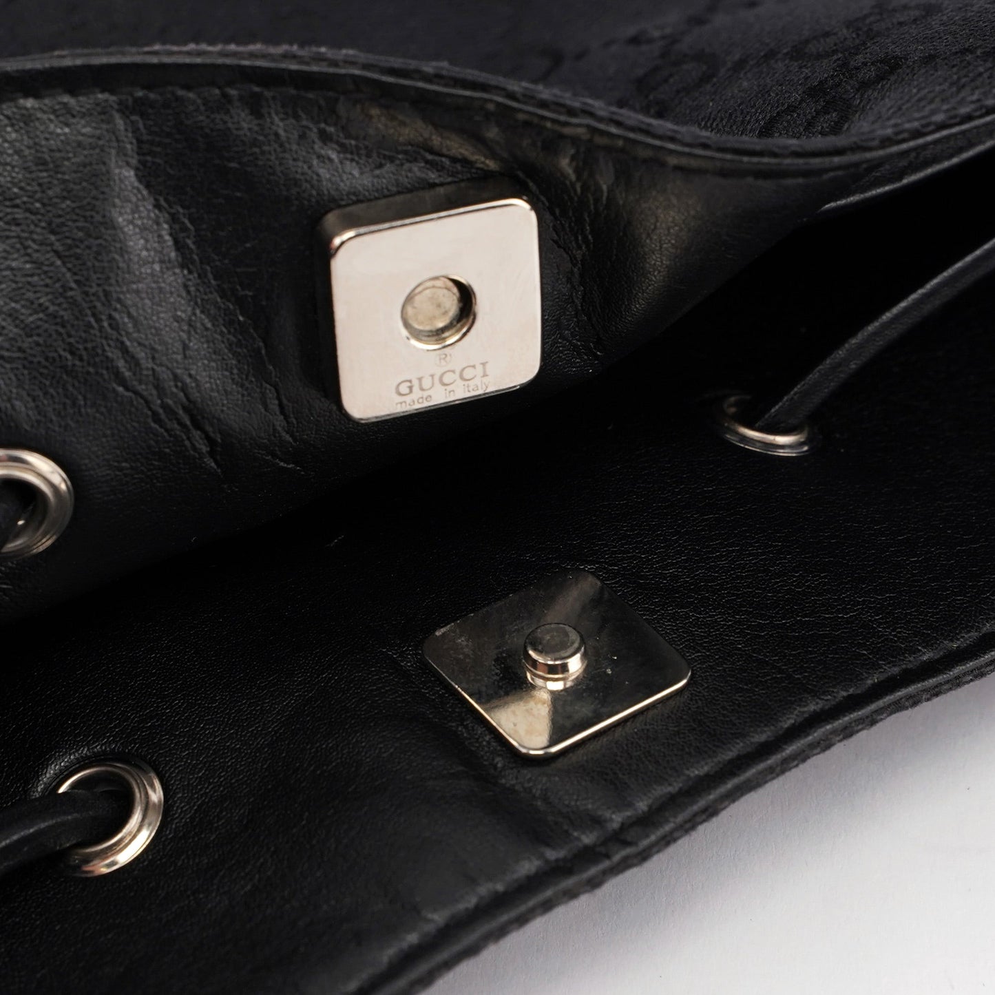 Black GG Canvas Drawstring Tote