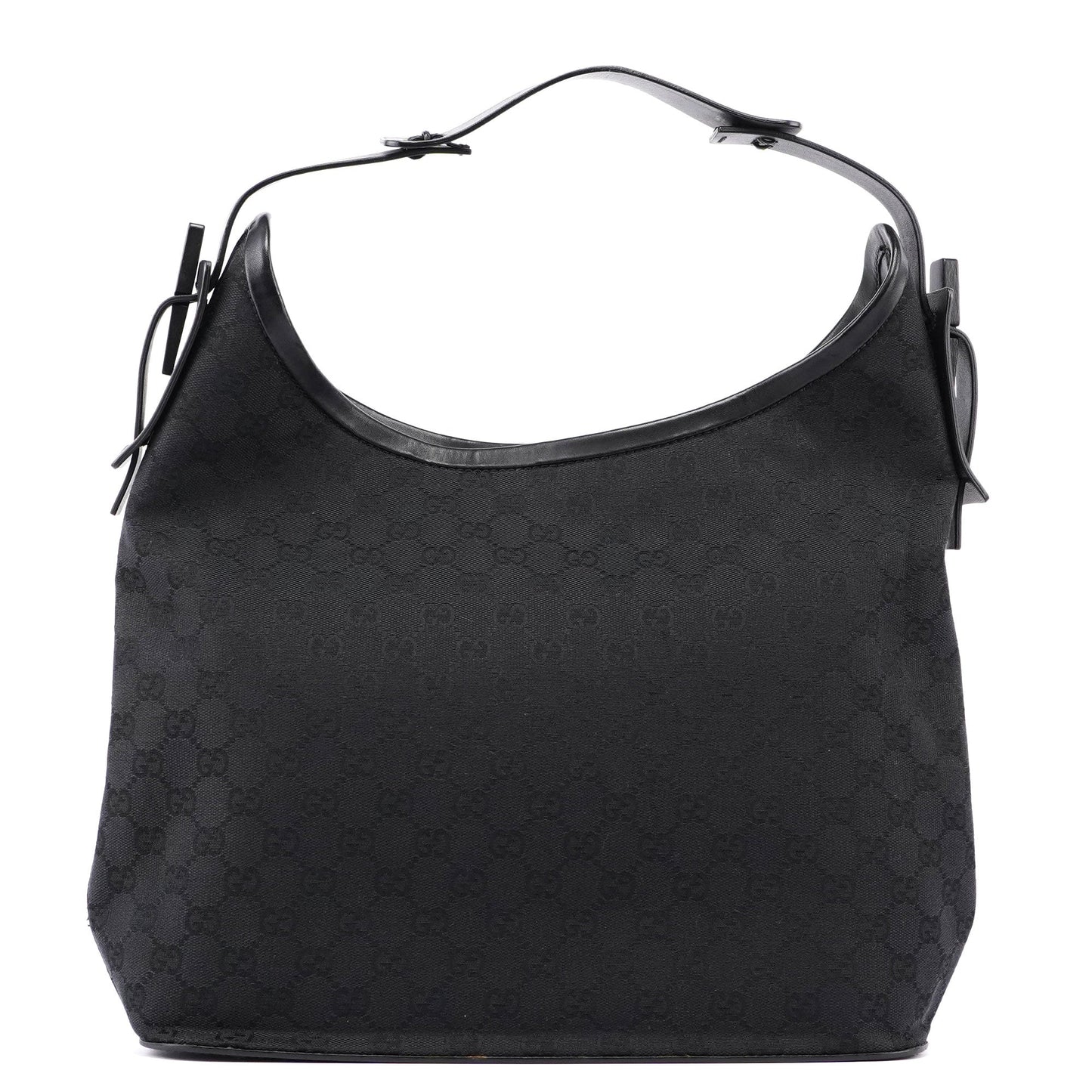 Black GG Canvas Leather Shoulder