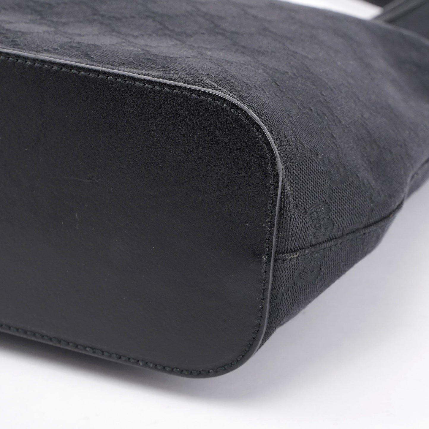 Black GG Canvas Leather Shoulder