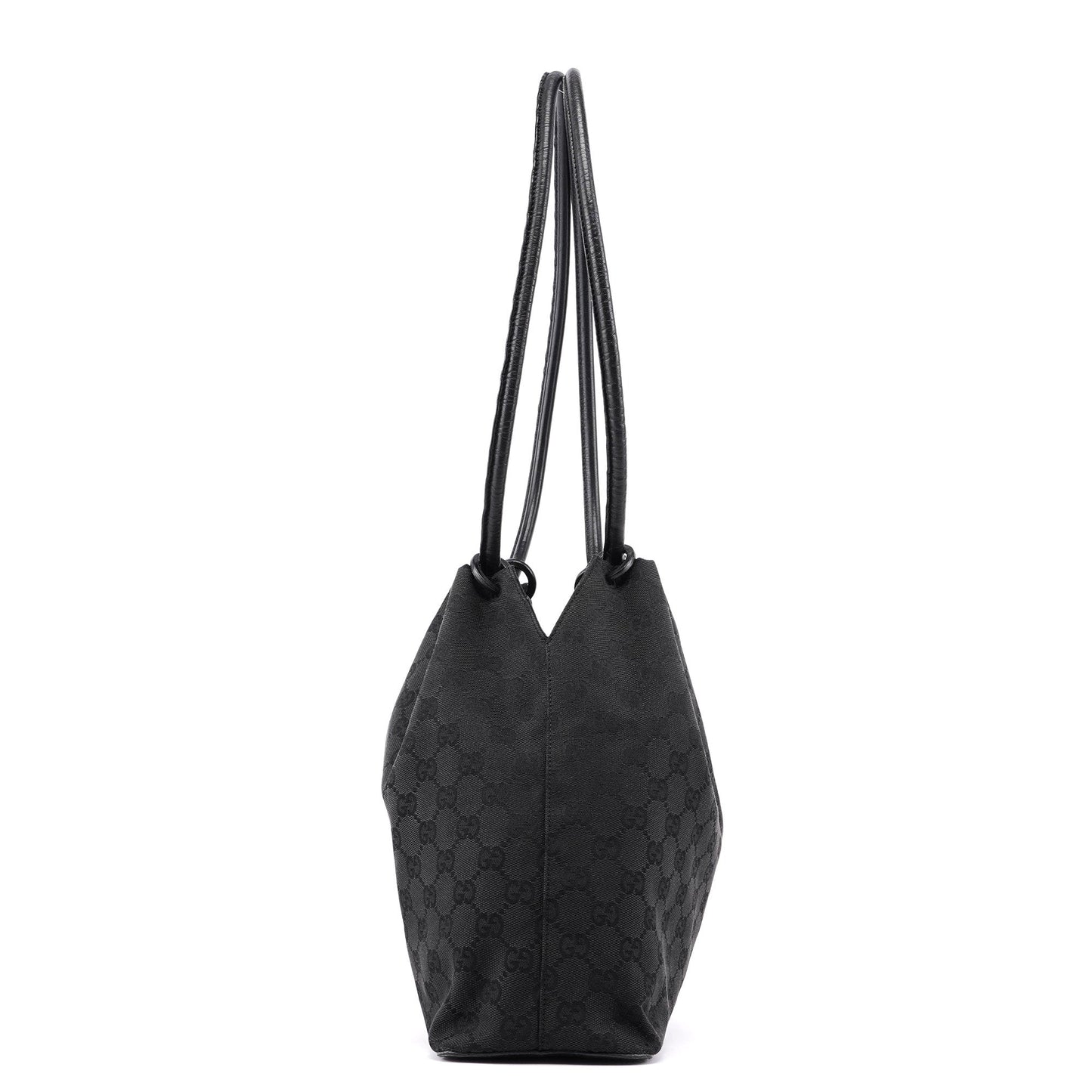 Black GG Drawstring Shoulder Bag
