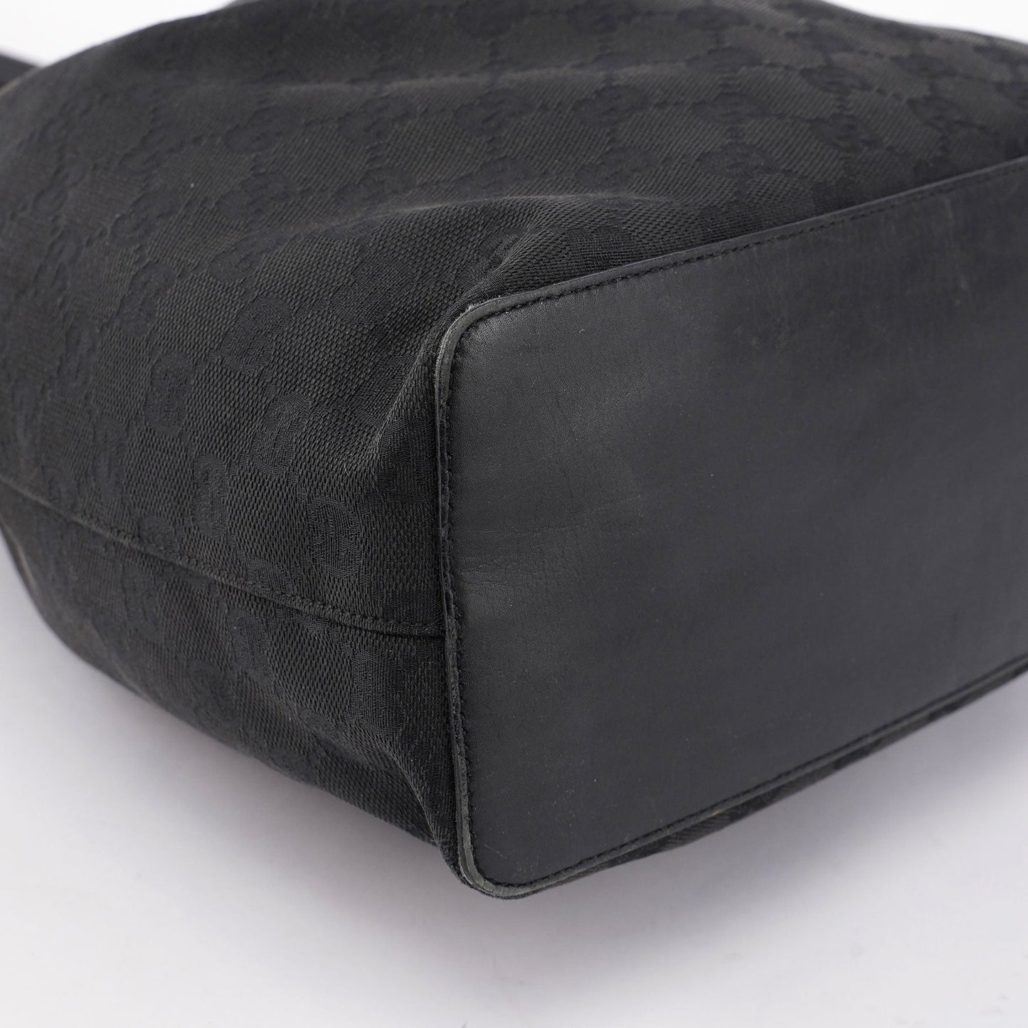 Black GG Drawstring Shoulder Bag