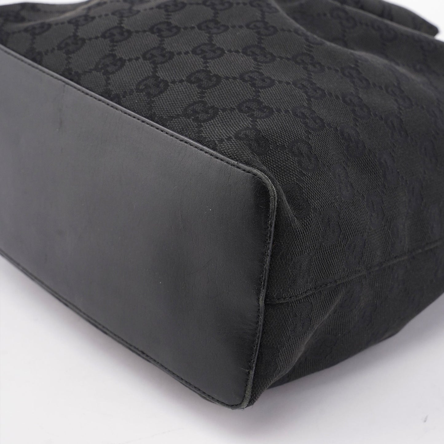 Black GG Drawstring Shoulder Bag