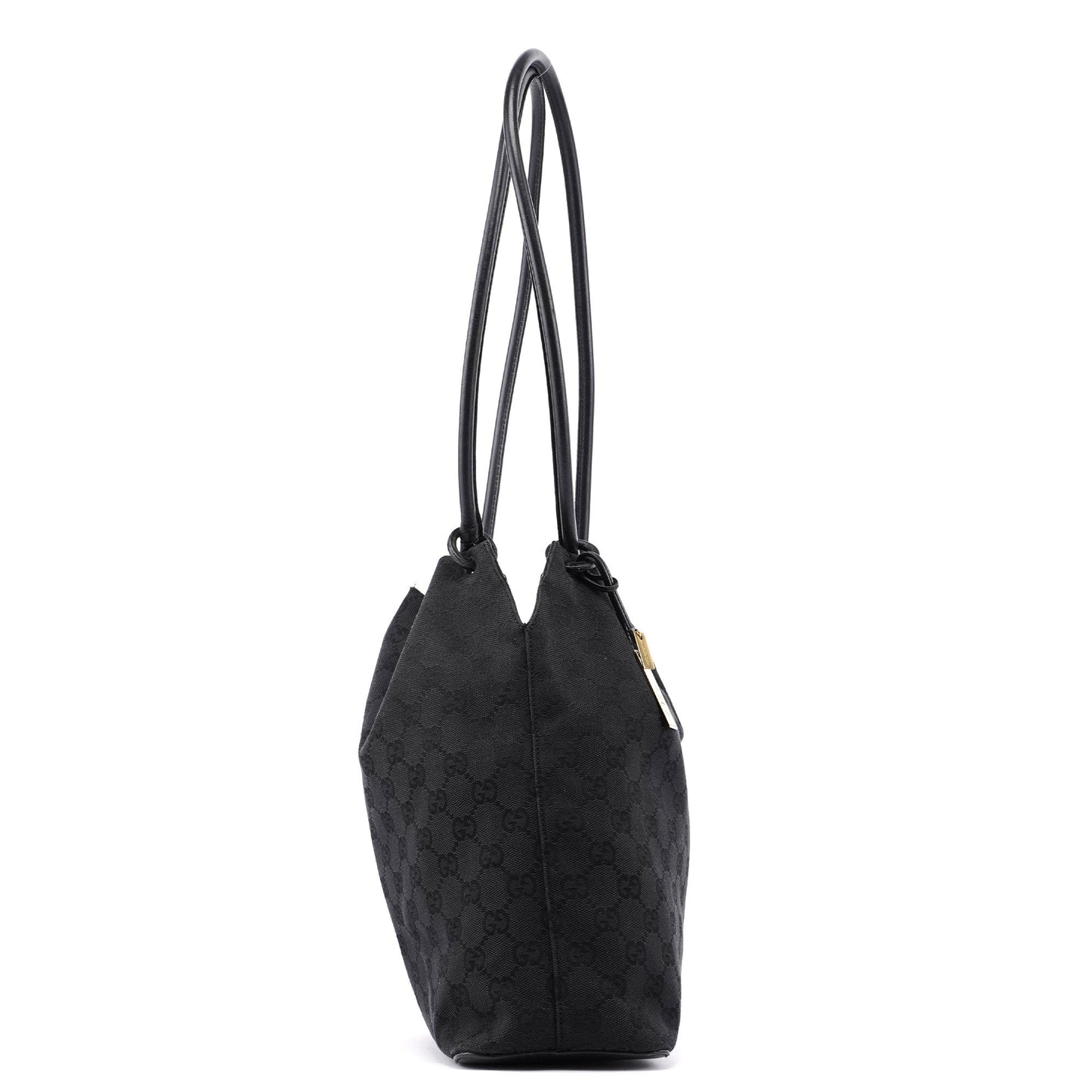 Black GG Drawstring Shoulder Bag