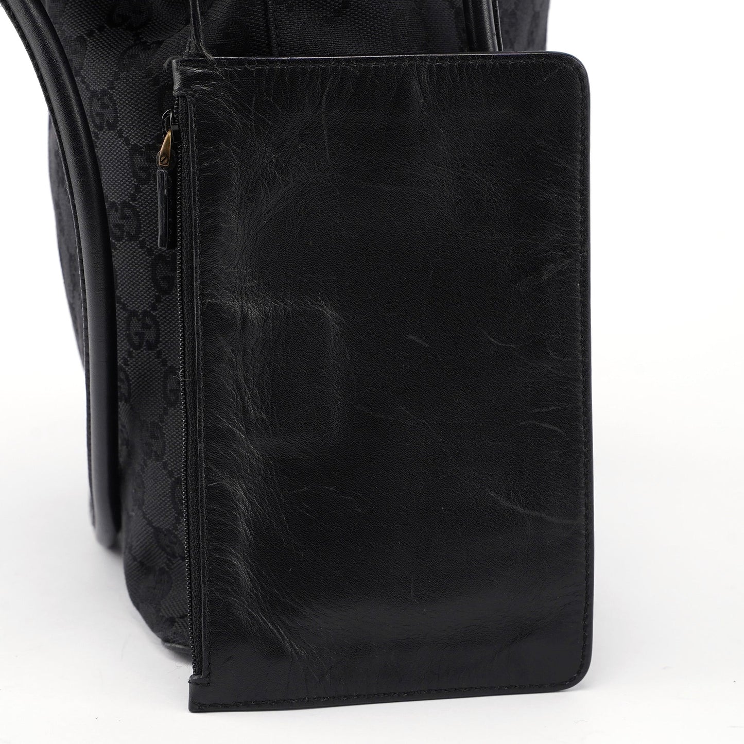 Black GG Drawstring Shoulder Bag