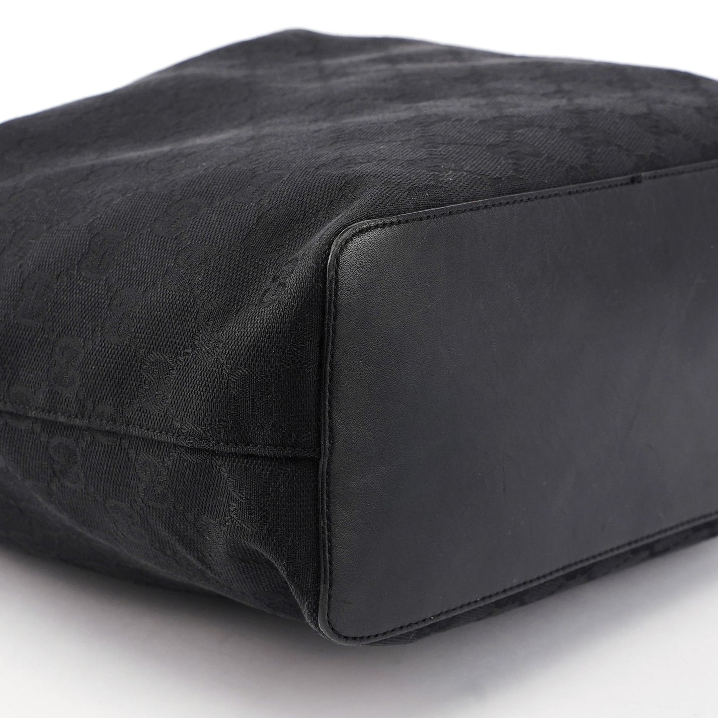 Black GG Drawstring Shoulder Bag